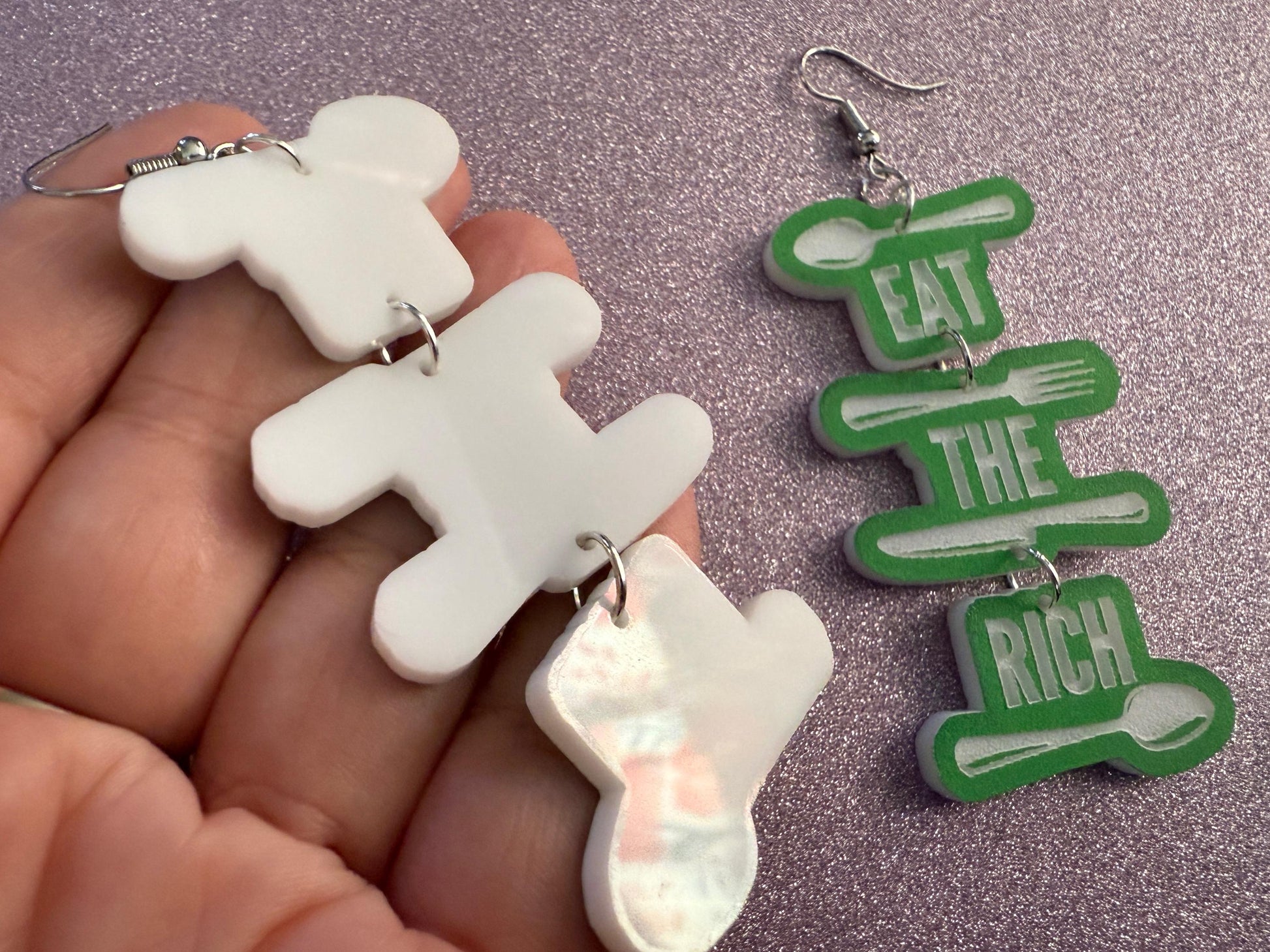 Eat the Rich Earrings: Revolution, Protest, Anti-Capitalism Activism, Activist, Socialism, Political Guillotine, Best Gifts for Her/Him/Them