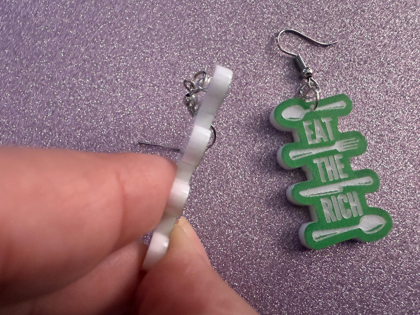 Eat the Rich Earrings: Revolution, Protest, Anti-Capitalism Activism, Activist, Socialism, Political Guillotine, Best Gifts for Her/Him/Them