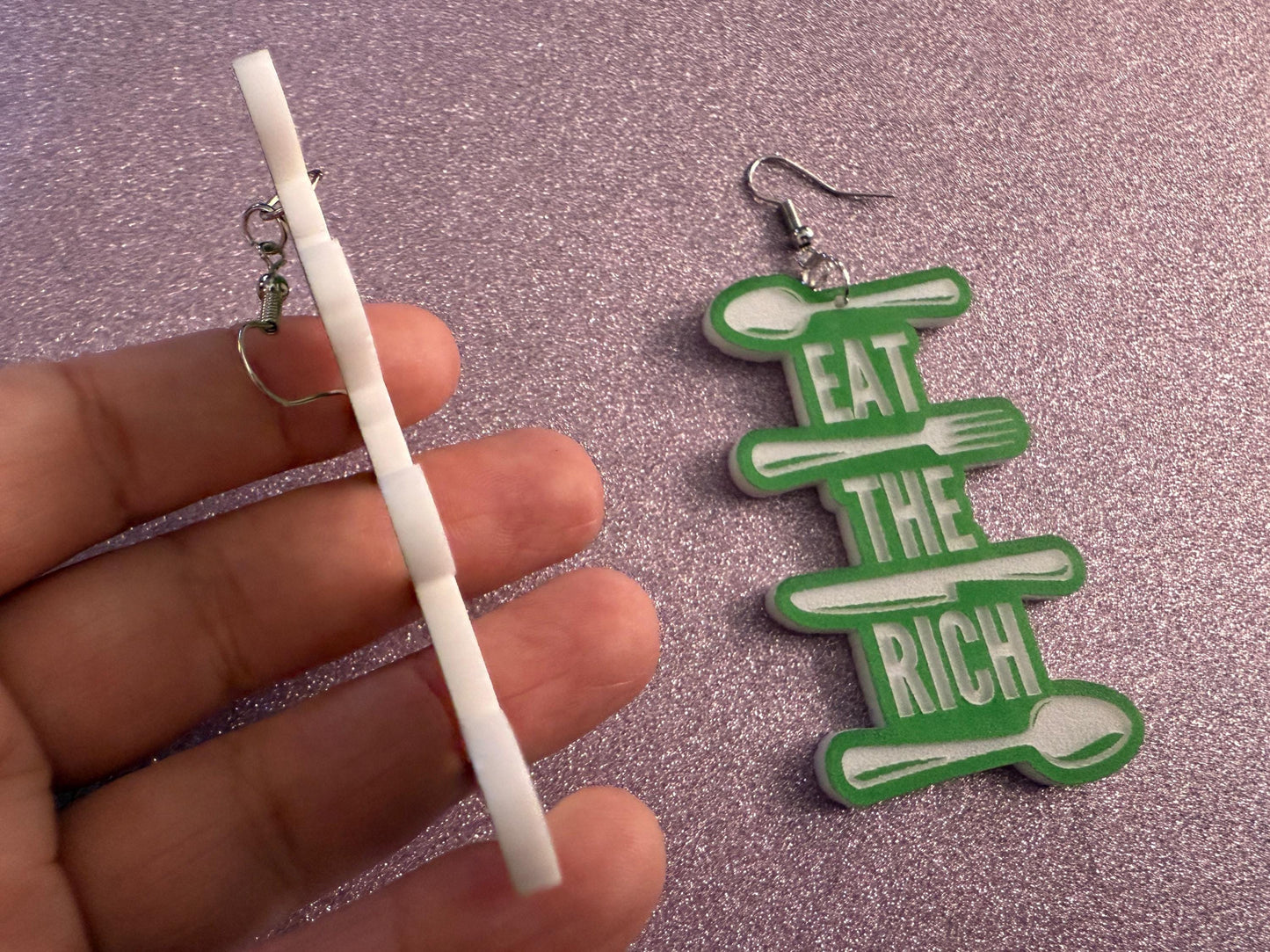 Eat the Rich Earrings: Revolution, Protest, Anti-Capitalism Activism, Activist, Socialism, Political Guillotine, Best Gifts for Her/Him/Them