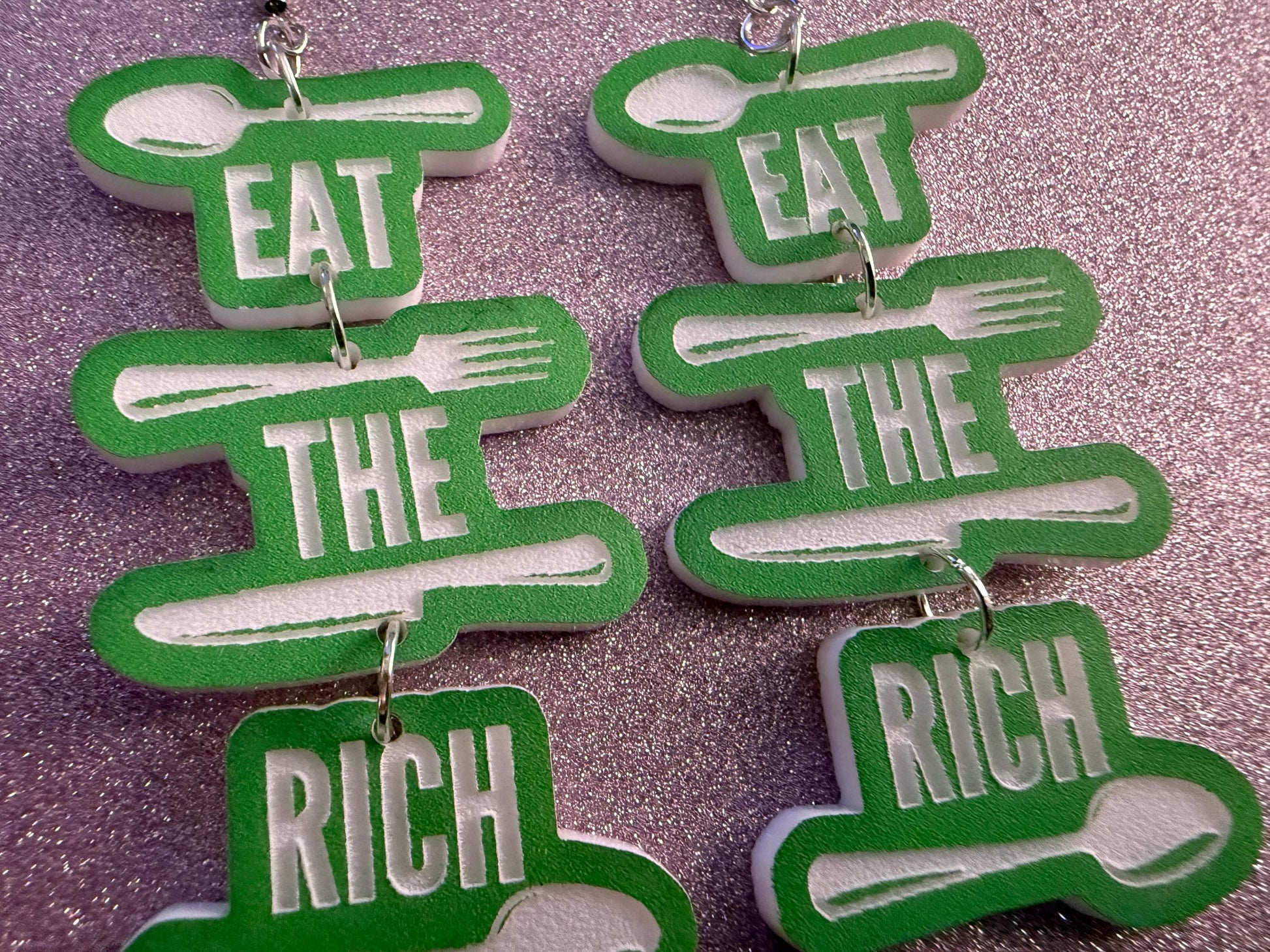 Eat the Rich Earrings: Revolution, Protest, Anti-Capitalism Activism, Activist, Socialism, Political Guillotine, Best Gifts for Her/Him/Them