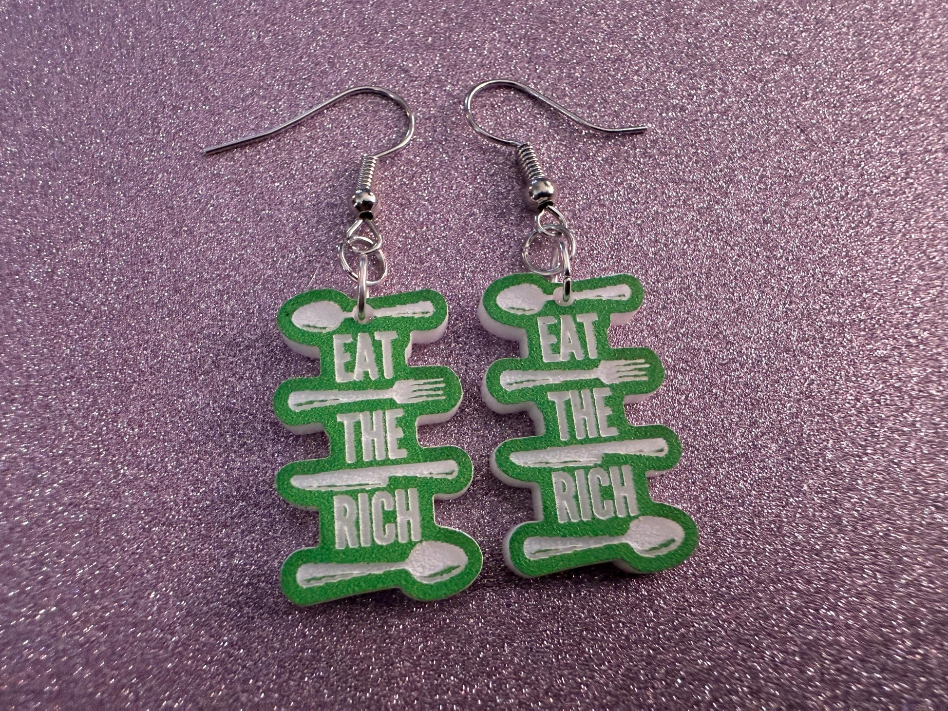 Eat the Rich Earrings: Revolution, Protest, Anti-Capitalism Activism, Activist, Socialism, Political Guillotine, Best Gifts for Her/Him/Them