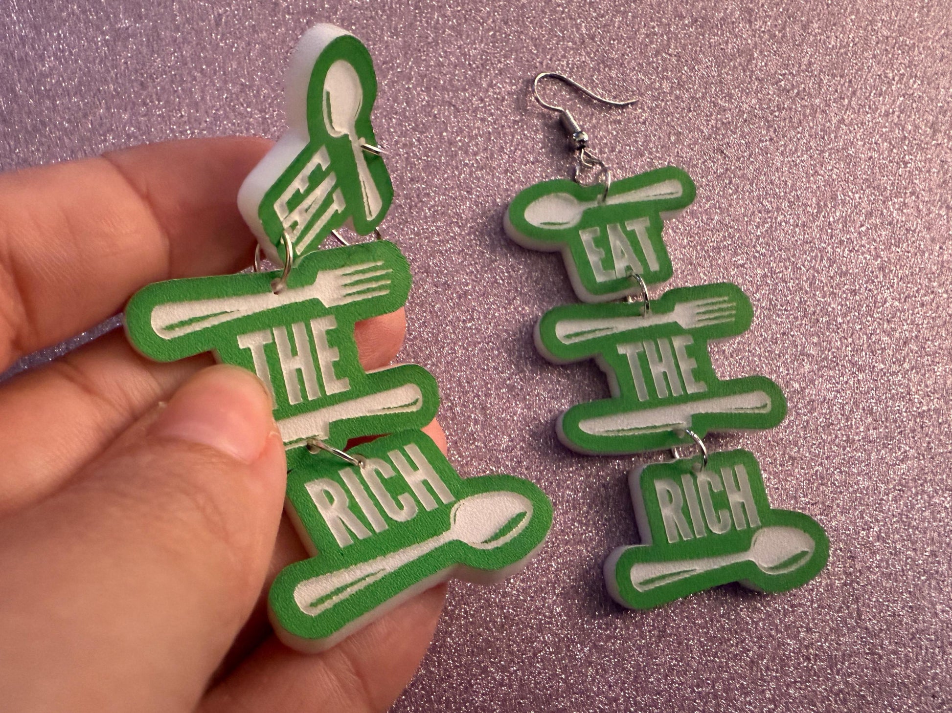 Eat the Rich Earrings: Revolution, Protest, Anti-Capitalism Activism, Activist, Socialism, Political Guillotine, Best Gifts for Her/Him/Them