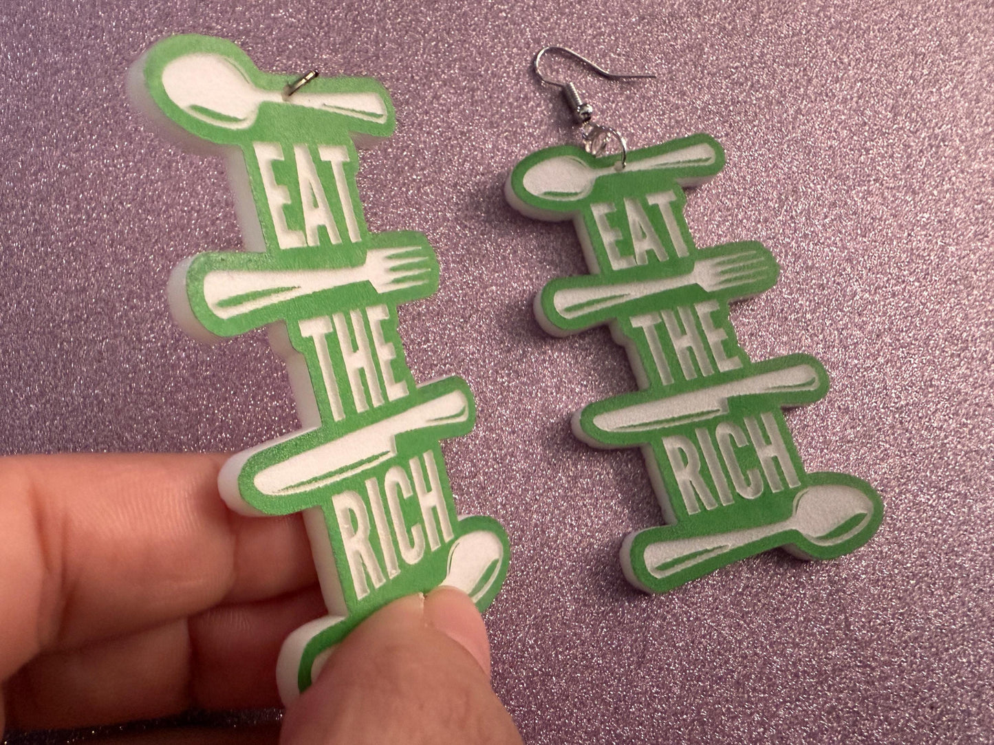 Eat the Rich Earrings: Revolution, Protest, Anti-Capitalism Activism, Activist, Socialism, Political Guillotine, Best Gifts for Her/Him/Them
