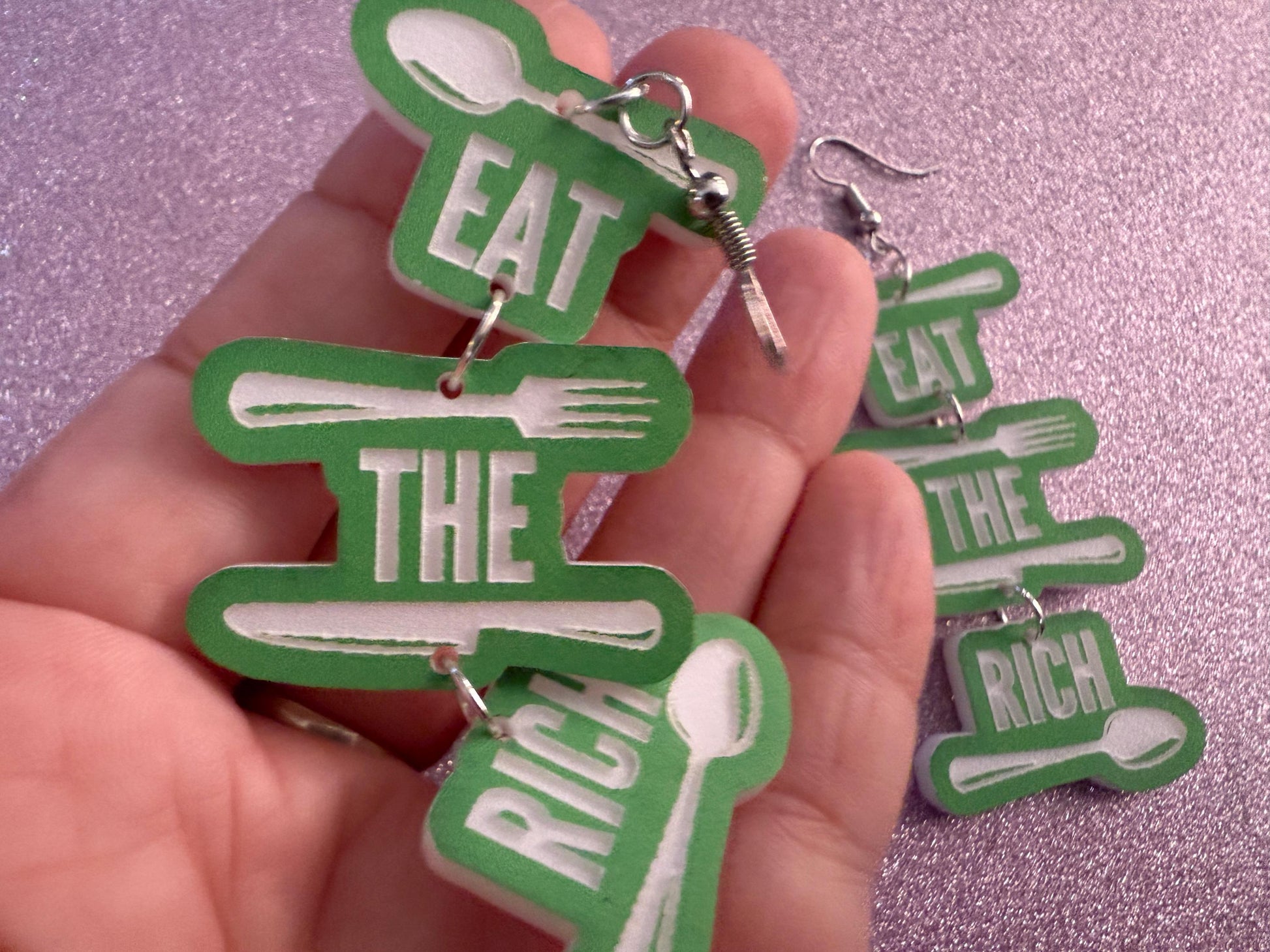 Eat the Rich Earrings: Revolution, Protest, Anti-Capitalism Activism, Activist, Socialism, Political Guillotine, Best Gifts for Her/Him/Them