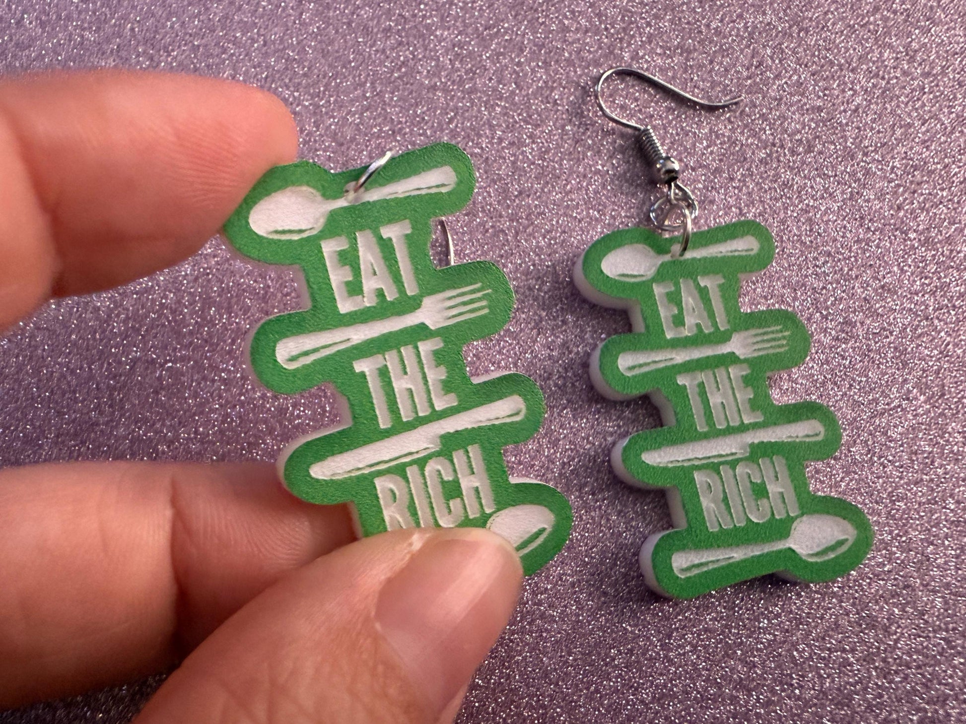 Eat the Rich Earrings: Revolution, Protest, Anti-Capitalism Activism, Activist, Socialism, Political Guillotine, Best Gifts for Her/Him/Them