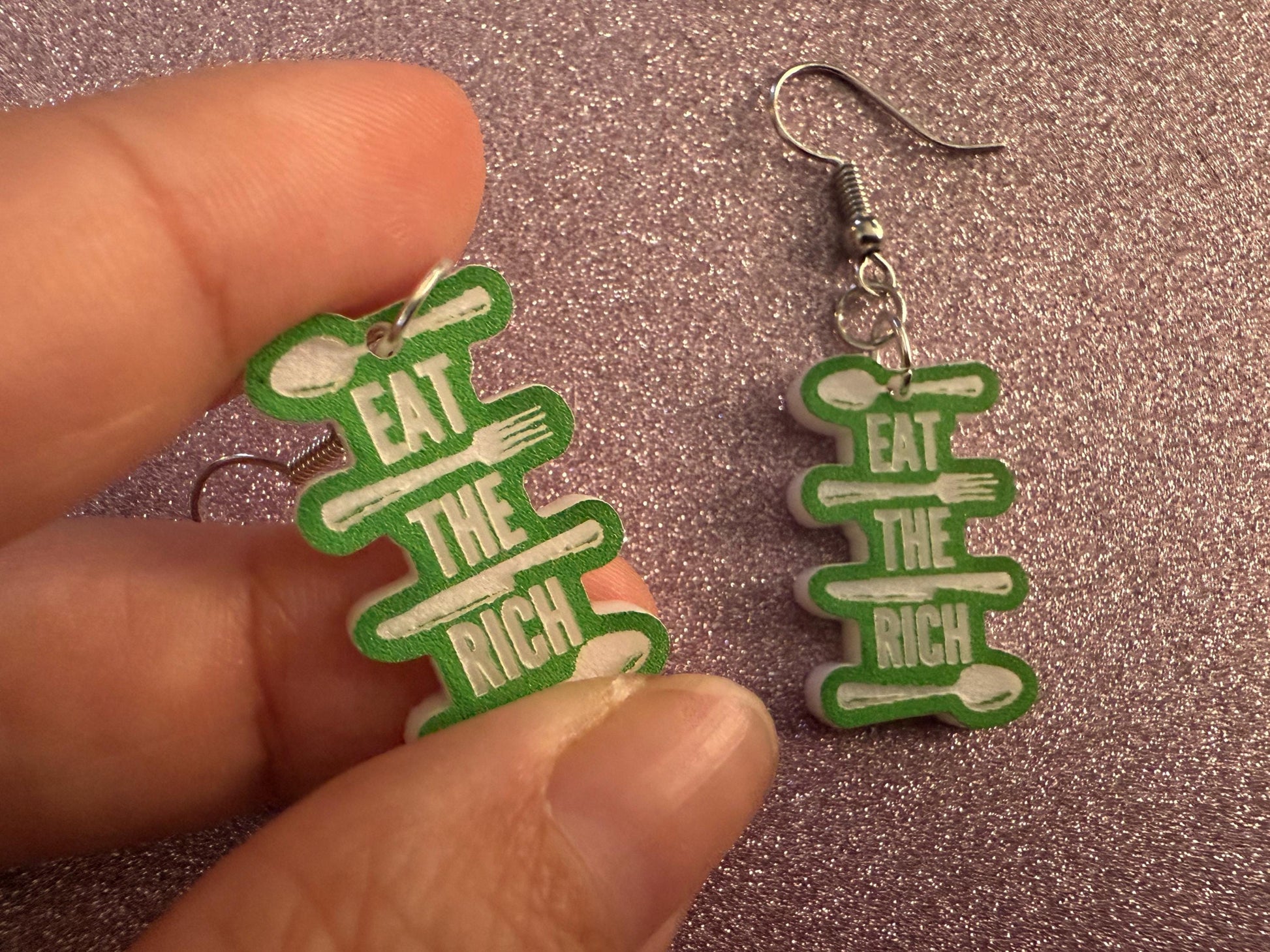 Eat the Rich Earrings: Revolution, Protest, Anti-Capitalism Activism, Activist, Socialism, Political Guillotine, Best Gifts for Her/Him/Them