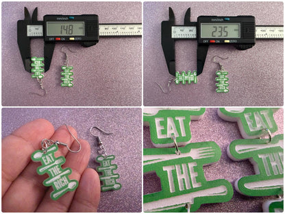 Eat the Rich Earrings: Revolution, Protest, Anti-Capitalism Activism, Activist, Socialism, Political Guillotine, Best Gifts for Her/Him/Them