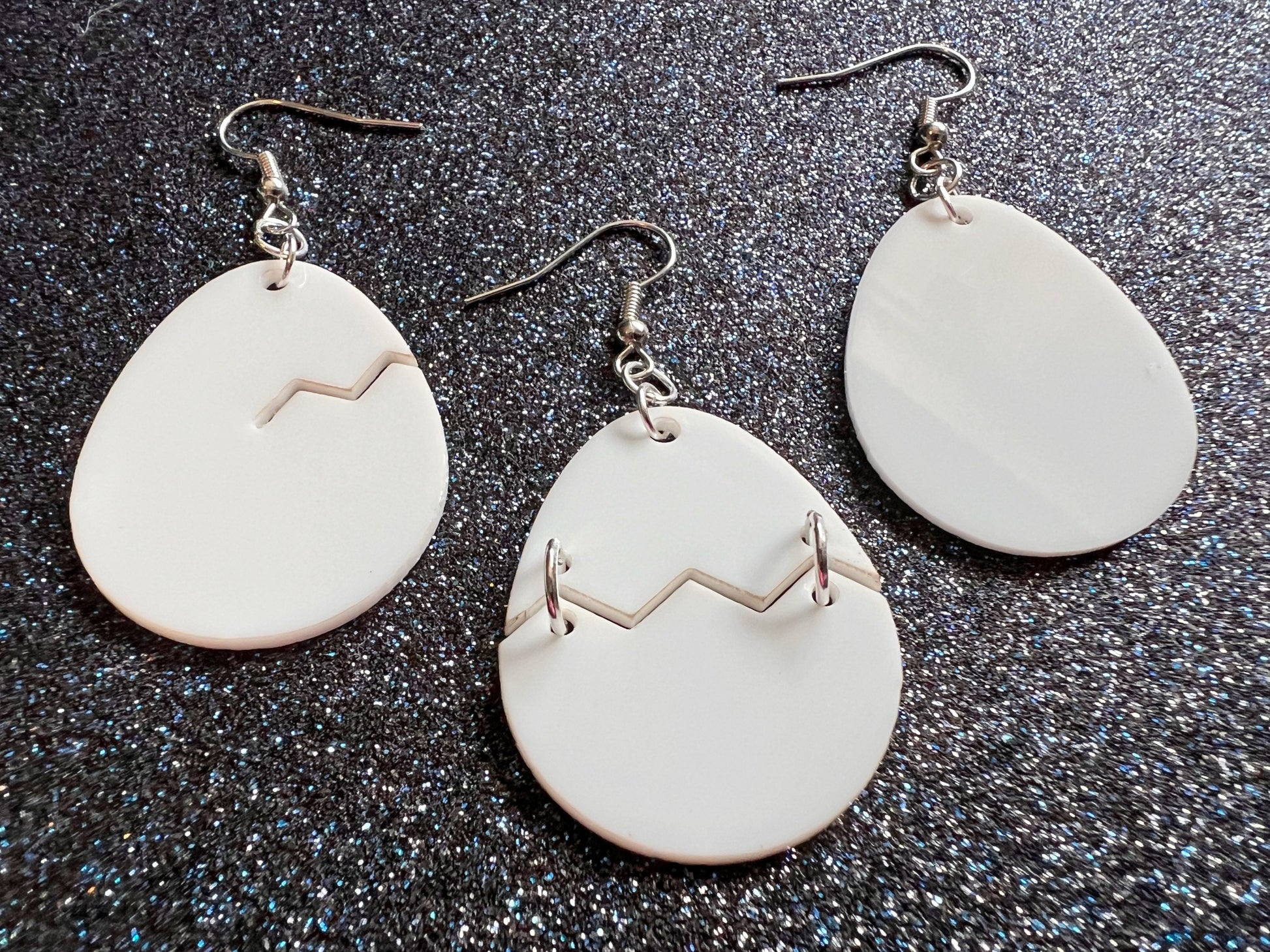 Egg Earrings: Laser Cut Acrylic Eggs, Cracked Eggs, Hatching Eggs, Bird Egg, Food Earrings, Best Gifts for Her/Him/Them