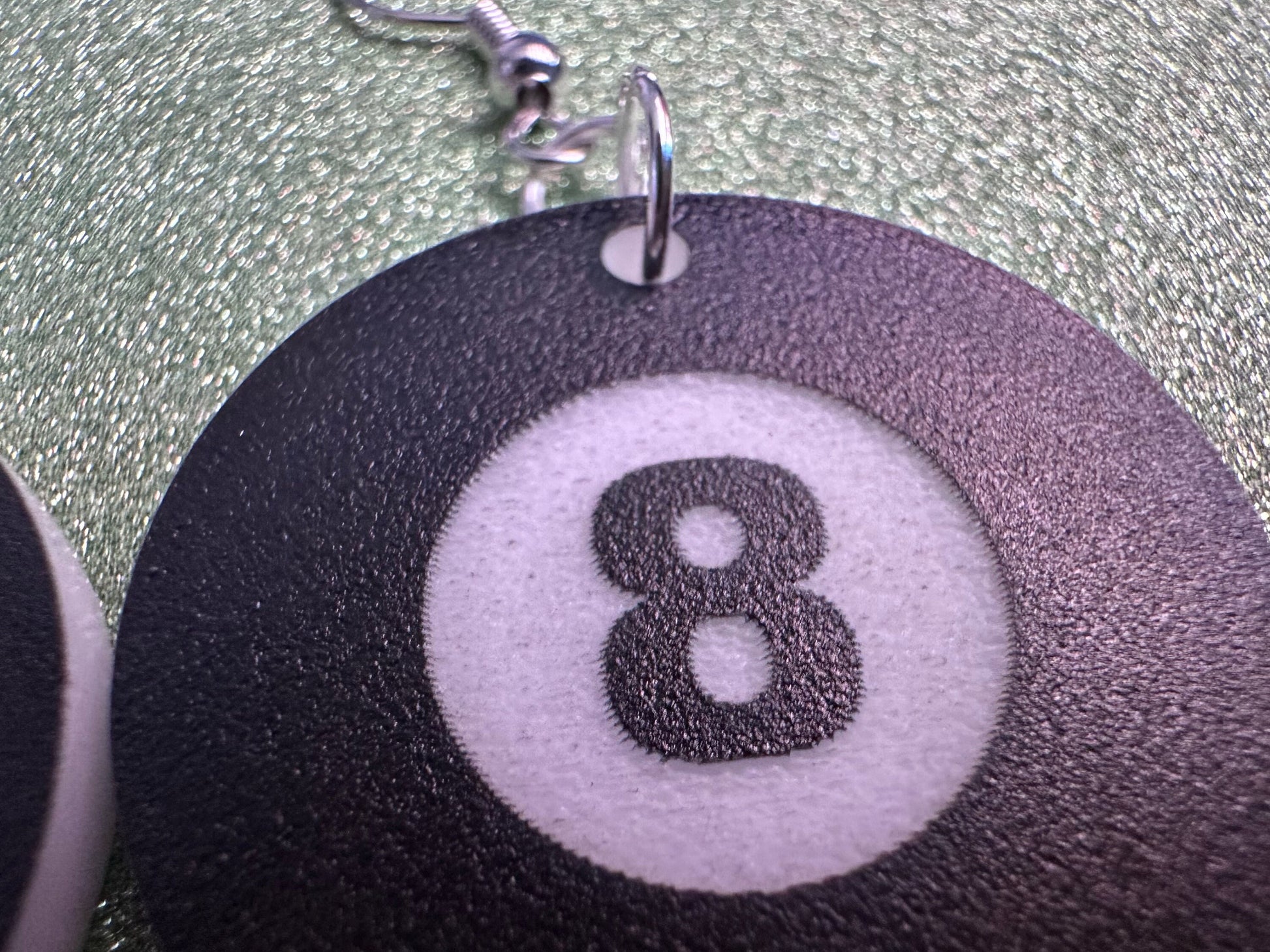 Eight Ball Earrings: Laser Cut Acrylic 8 Balls, Eight Ball Pool Balls, Billiard, Pool Rack, Sports, Hobby, Pub, Best Gifts for Her/Him/Them