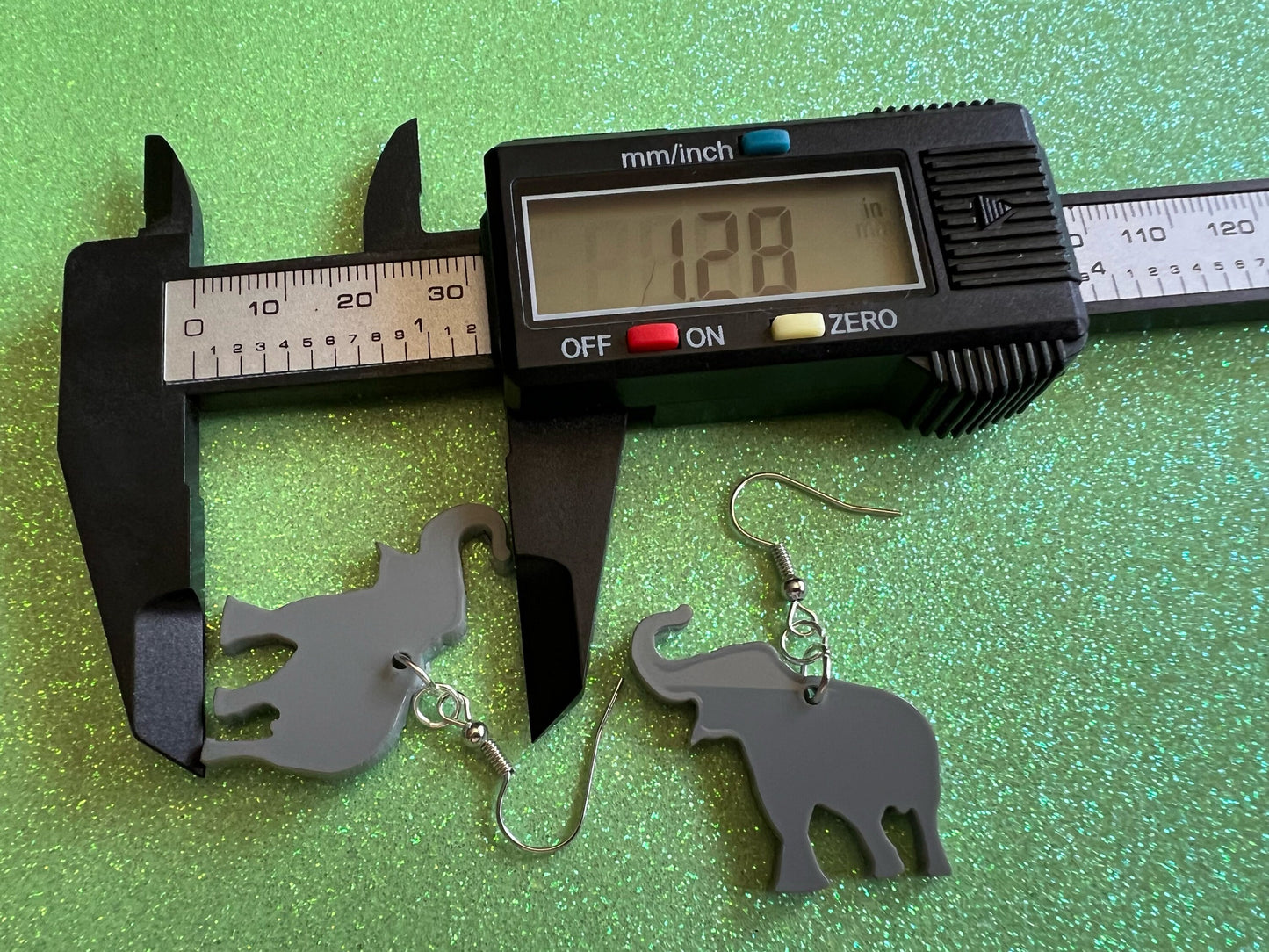 Elephant Earrings: Laser Cut Acrylic Elephants, Simple Elephant Outline, Elephant Silhouette, Zoo Animals, Best Gifts for Her/Him/Them
