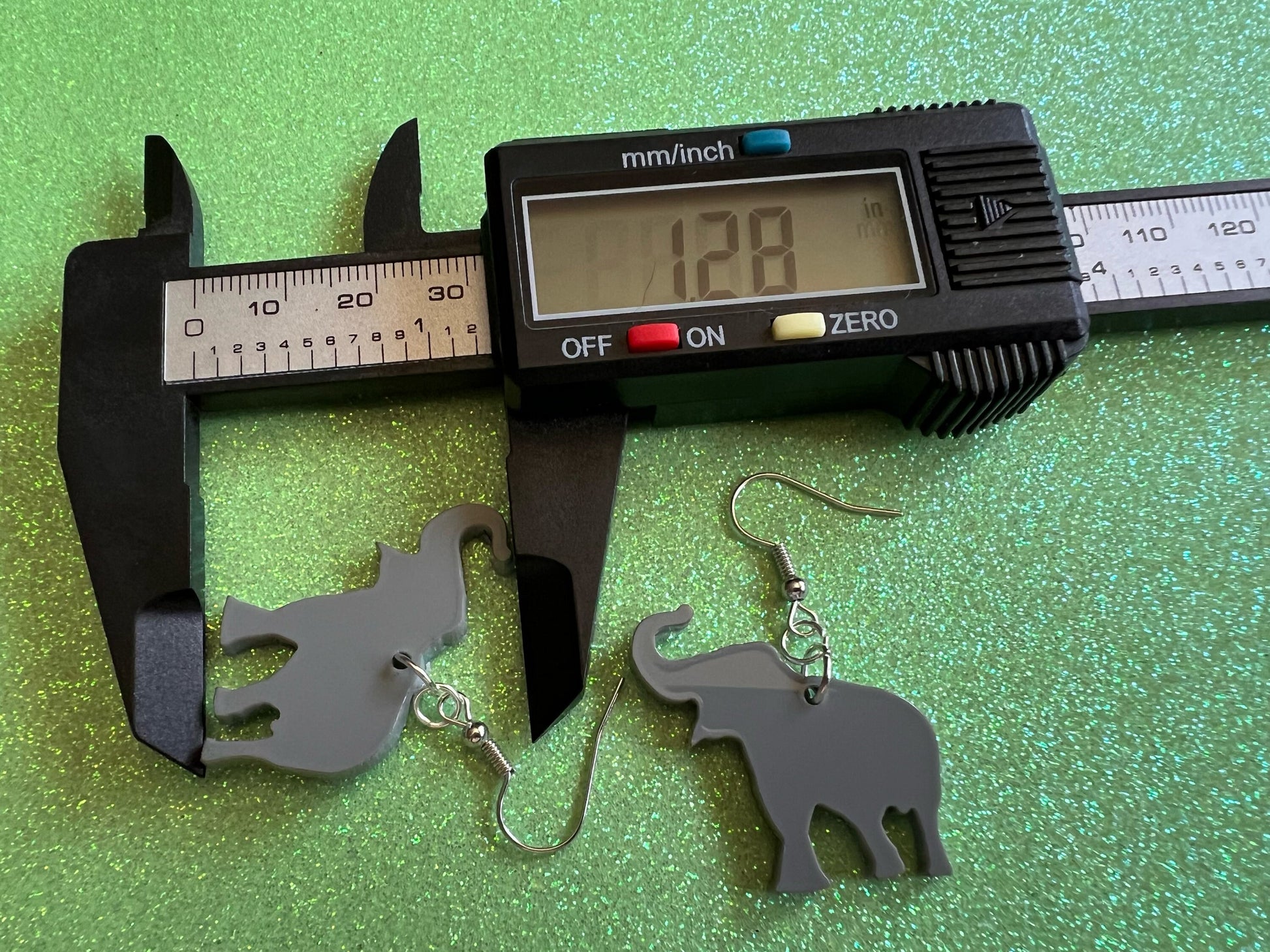 Elephant Earrings: Laser Cut Acrylic Elephants, Simple Elephant Outline, Elephant Silhouette, Zoo Animals, Best Gifts for Her/Him/Them