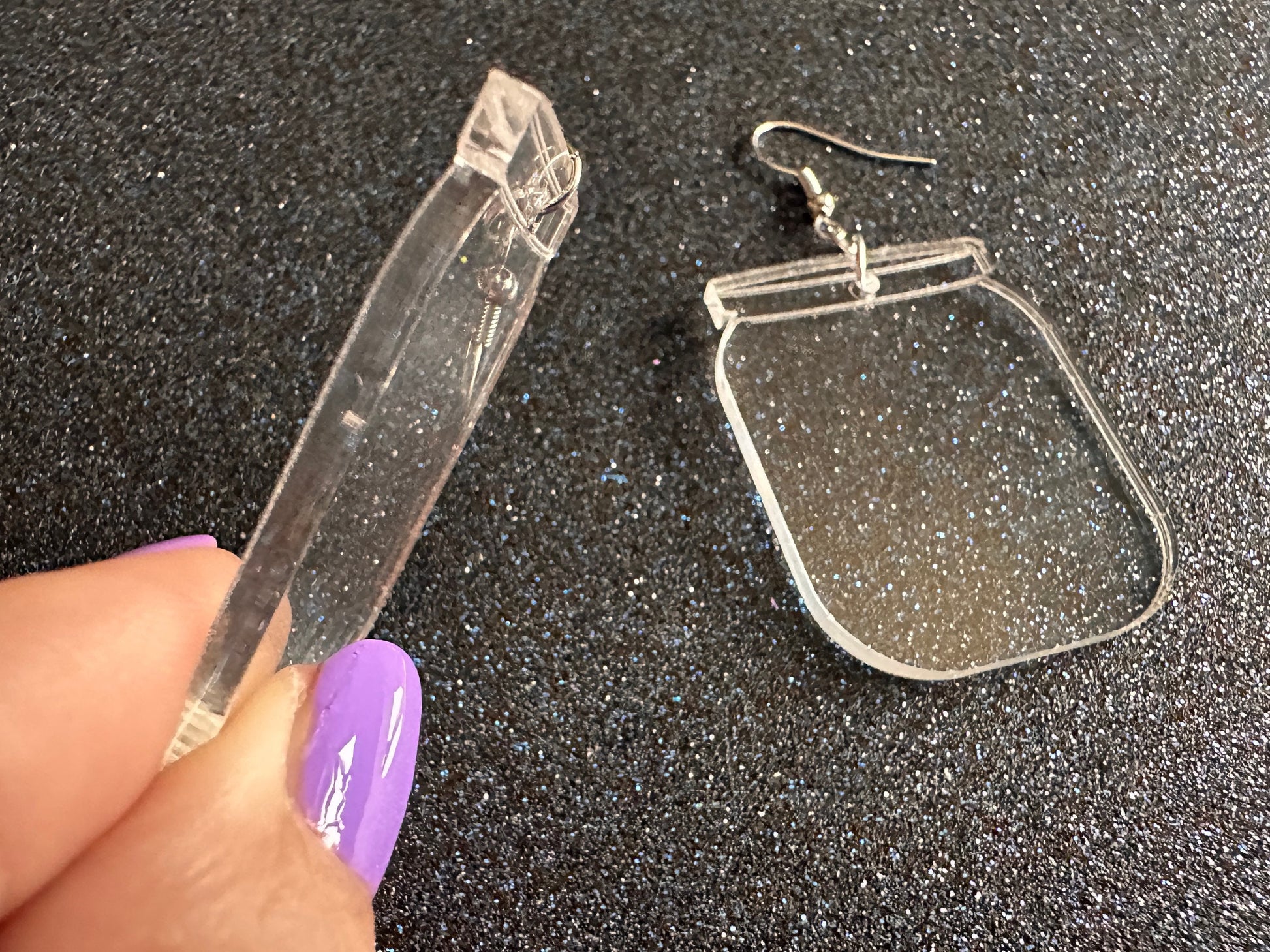 Empty Jar Earrings: Laser Cut Acrylic Jars, Canning, Kitchen, Mason Jar, Food Earrings, Glass Speciment, Best Gifts for Her/Him/Them