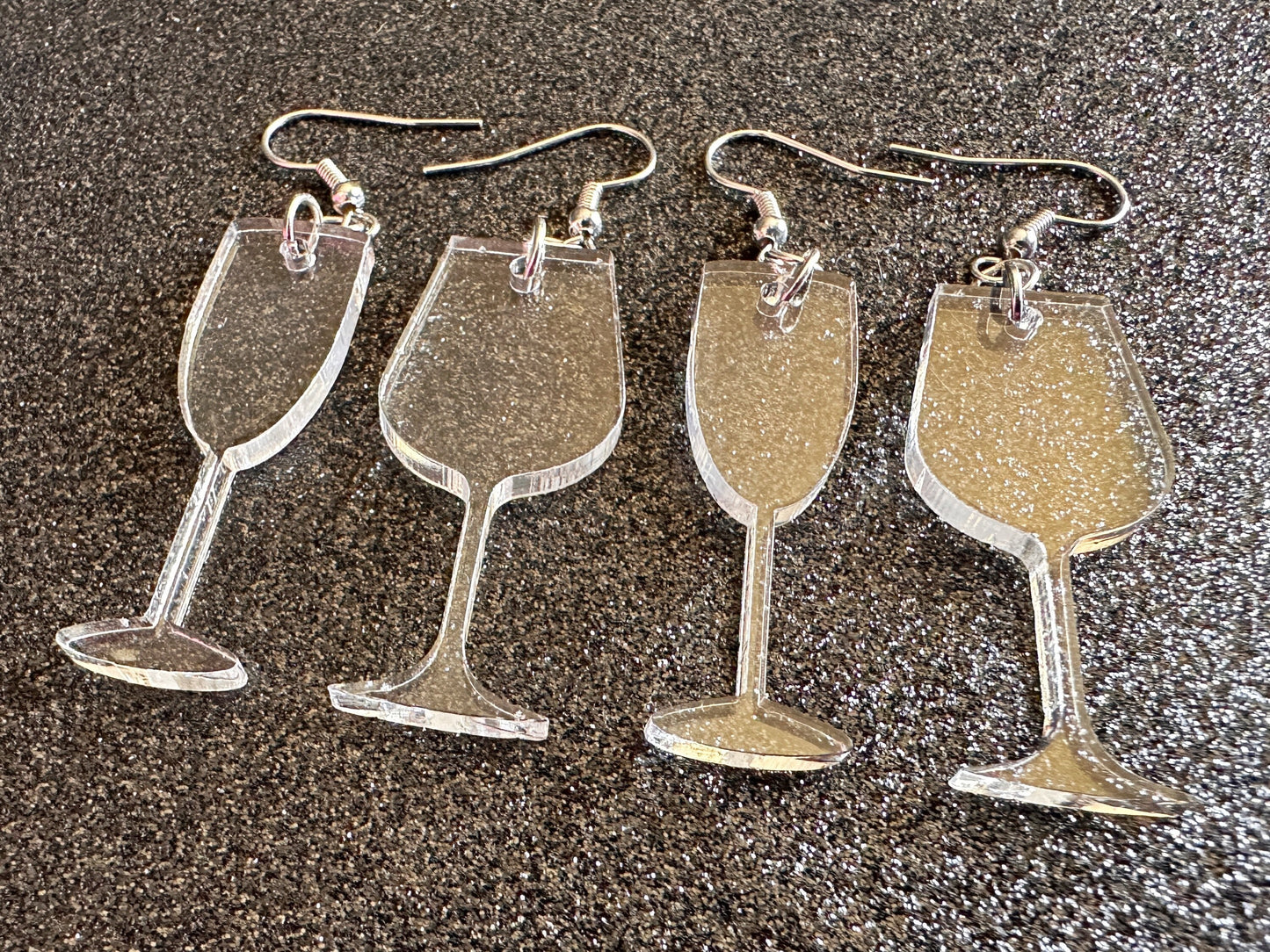 Empty Wine & Champagne Glass Earrings: Laser Cut Acrylic Wine Glasses, Vineyard, Alcohol, Girls Night, Drinking, Gifts for Her/Him/Them