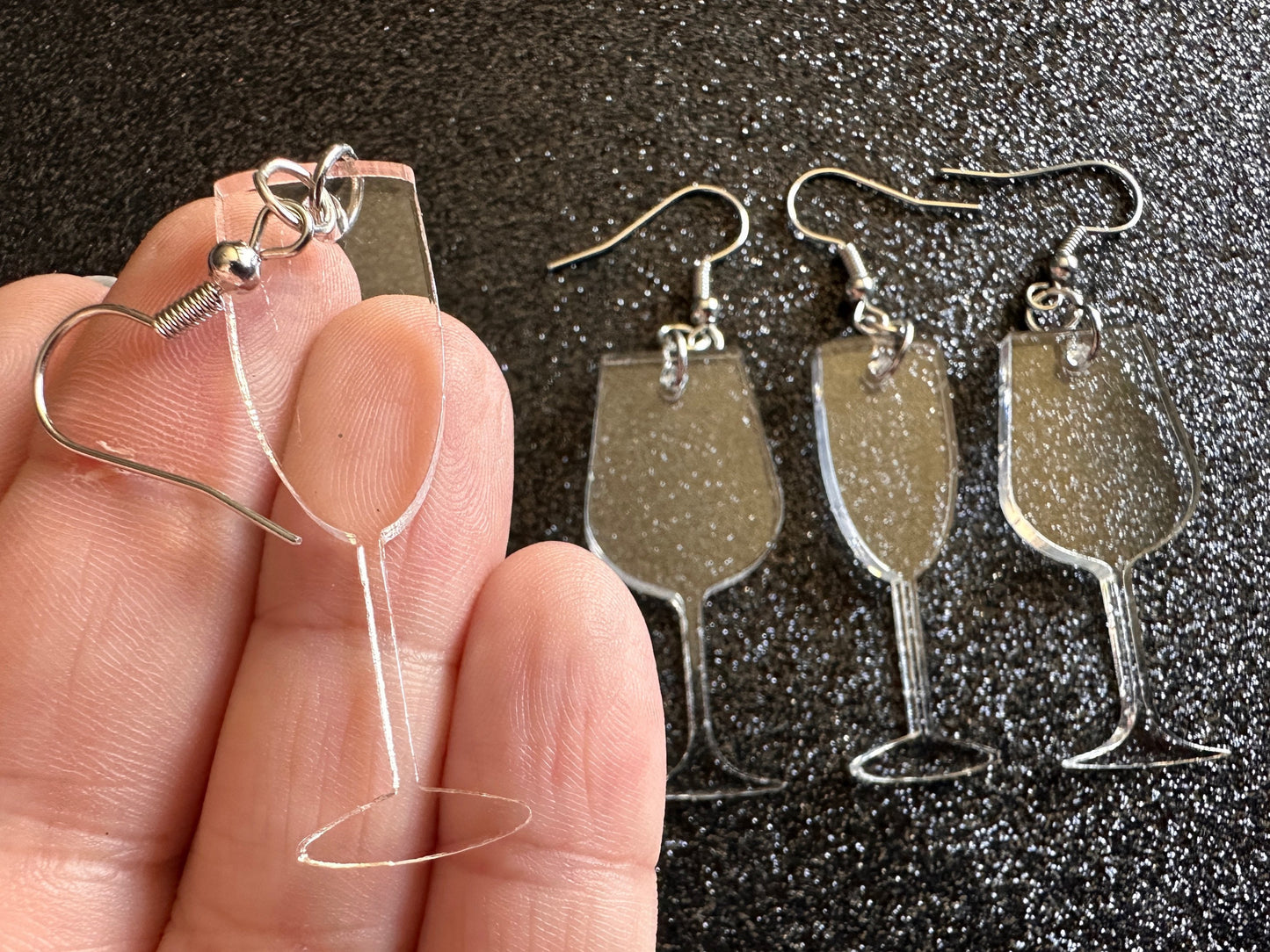 Empty Wine & Champagne Glass Earrings: Laser Cut Acrylic Wine Glasses, Vineyard, Alcohol, Girls Night, Drinking, Gifts for Her/Him/Them