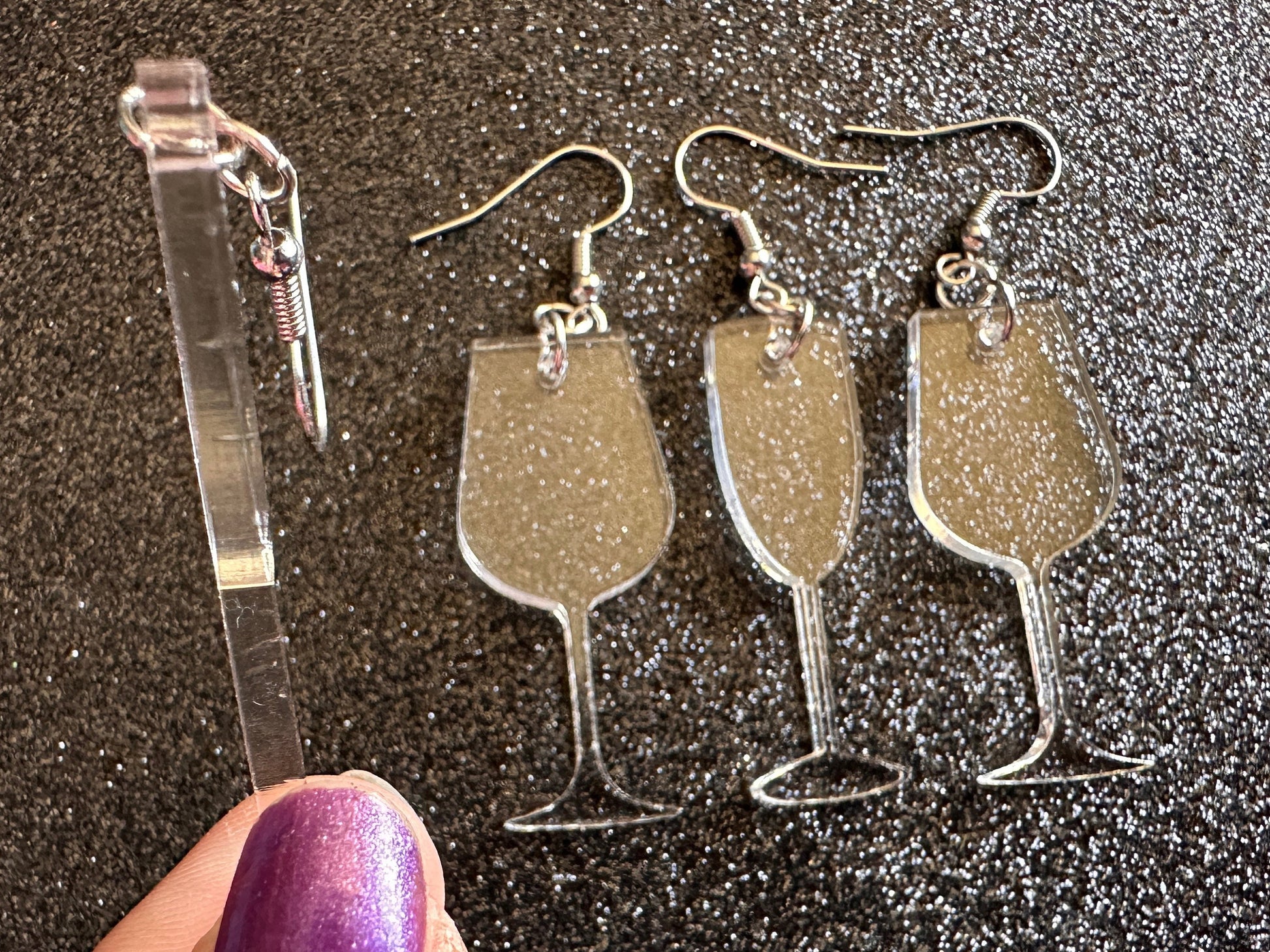 Empty Wine & Champagne Glass Earrings: Laser Cut Acrylic Wine Glasses, Vineyard, Alcohol, Girls Night, Drinking, Gifts for Her/Him/Them