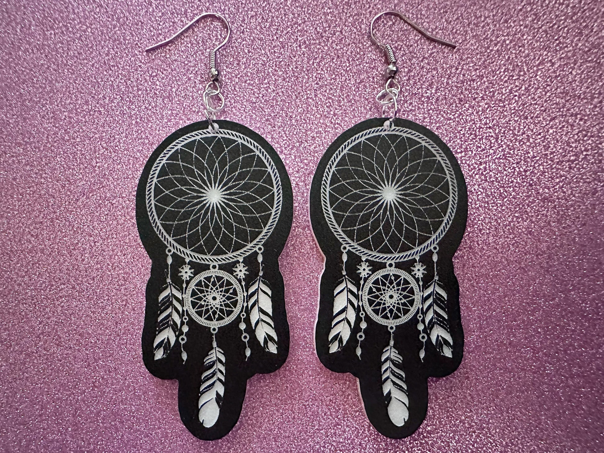 Engraved Dreamcatcher Earrings: Laser Cut Acrylic Dream Catchers, Decor, Boho Style, Novelty, Cosplay, Best Gifts for Her/Him/Them