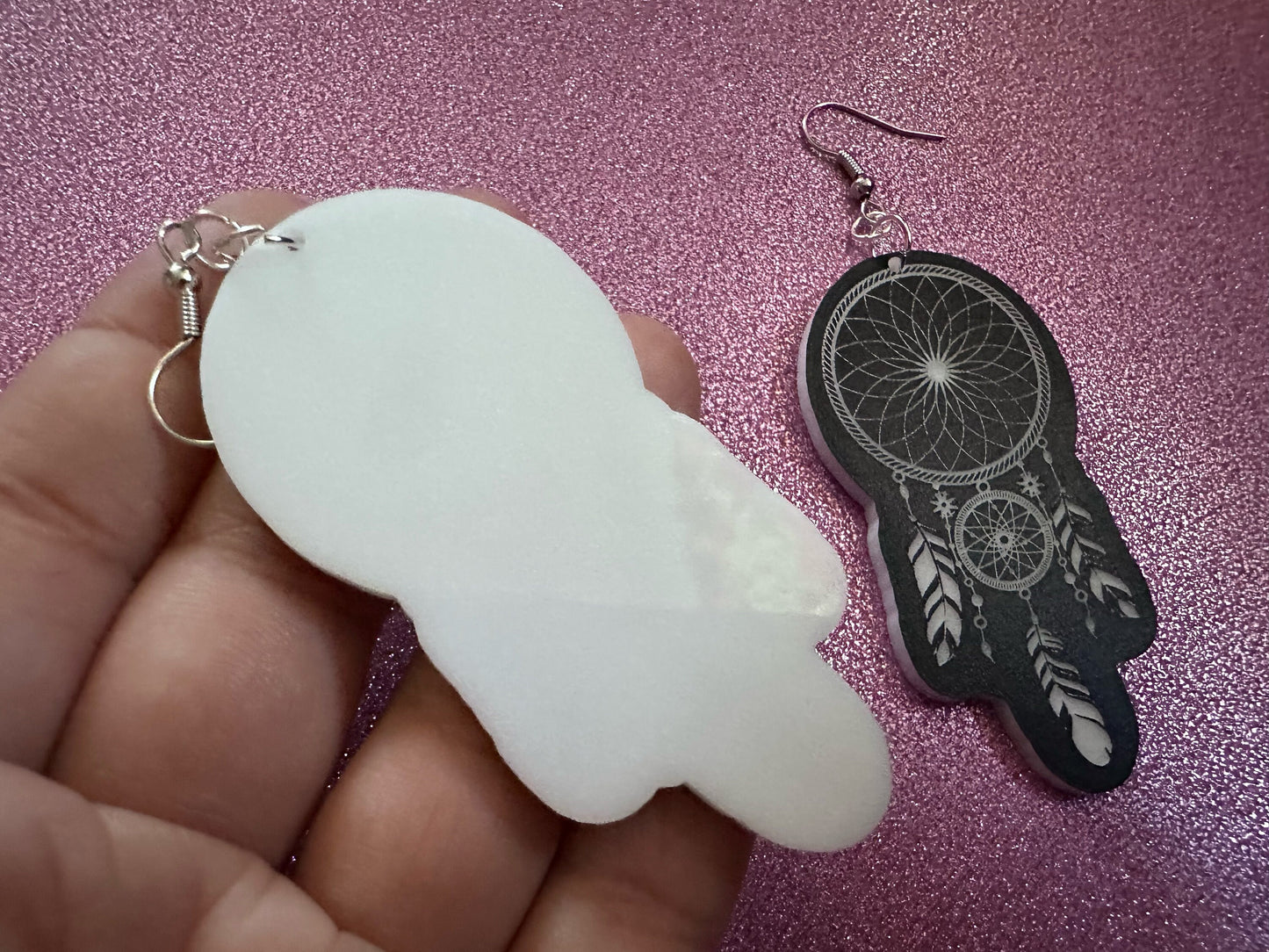 Engraved Dreamcatcher Earrings: Laser Cut Acrylic Dream Catchers, Decor, Boho Style, Novelty, Cosplay, Best Gifts for Her/Him/Them