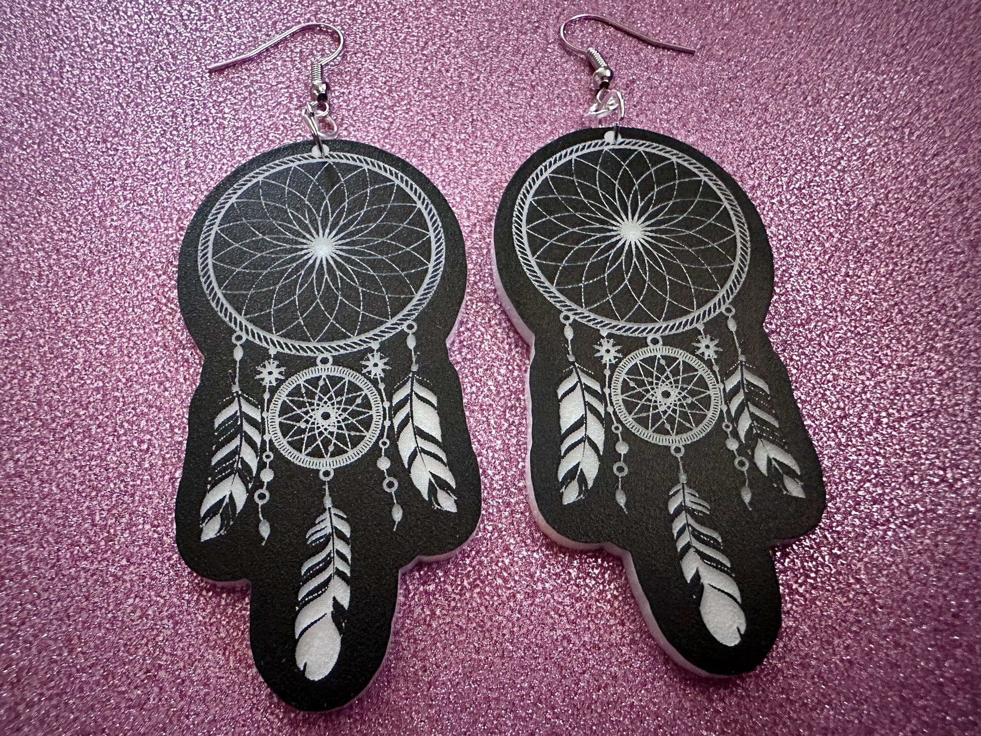 Engraved Dreamcatcher Earrings: Laser Cut Acrylic Dream Catchers, Decor, Boho Style, Novelty, Cosplay, Best Gifts for Her/Him/Them