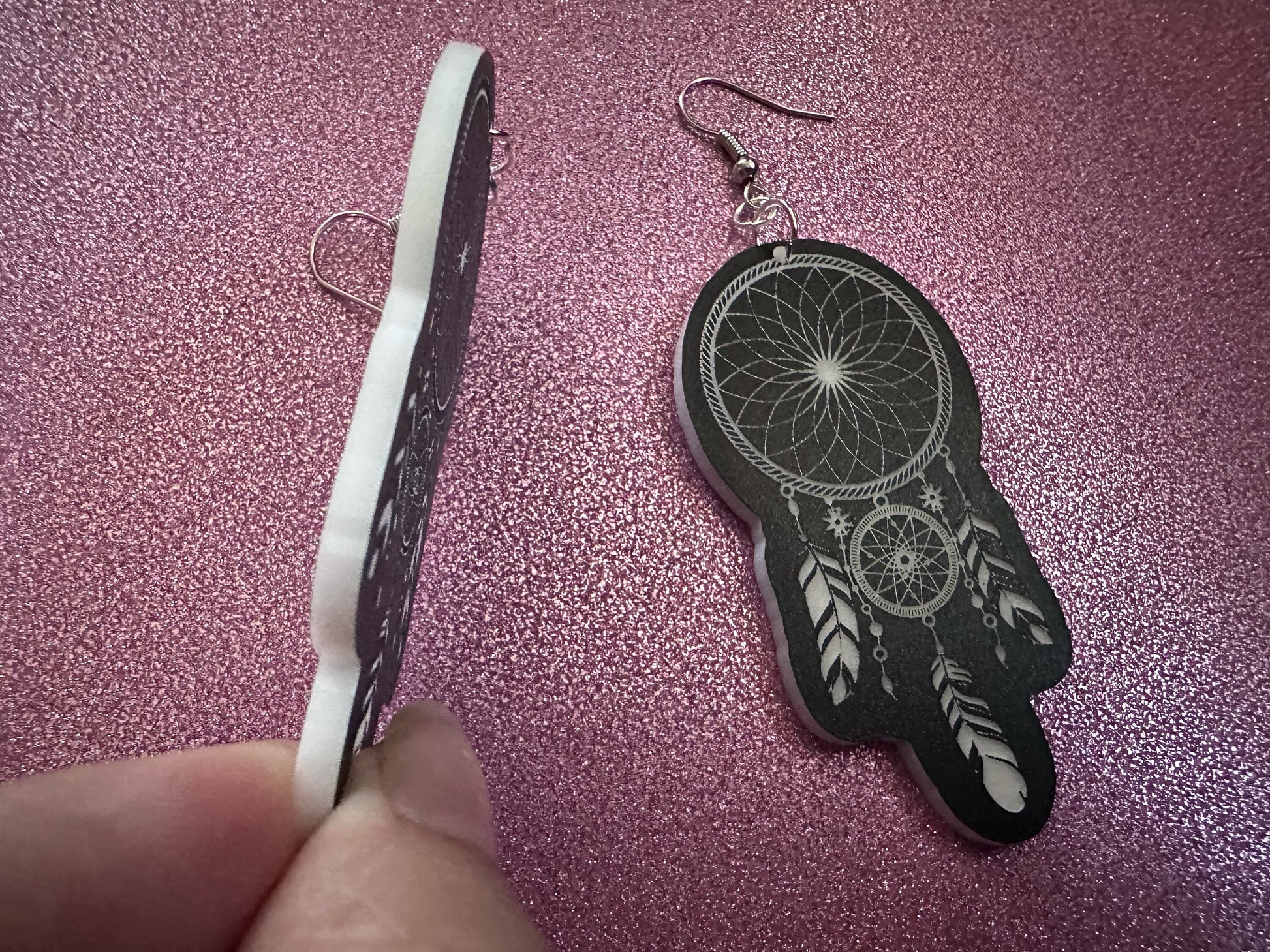 Engraved Dreamcatcher Earrings: Laser Cut Acrylic Dream Catchers, Decor, Boho Style, Novelty, Cosplay, Best Gifts for Her/Him/Them