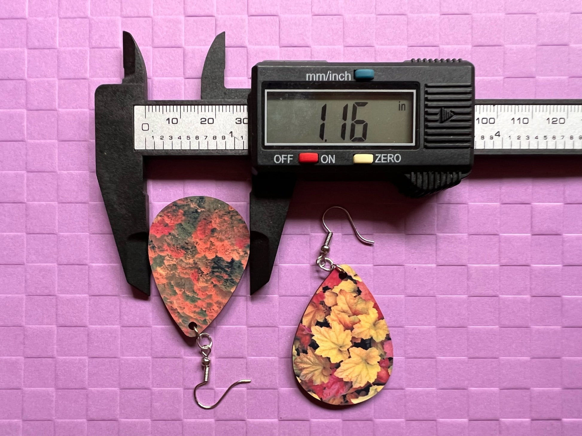 Fall Earrings: Fall Leaves, Autumn Colors, Maple Leaf, Sublimated, Best Gifts for Her/Him/Them