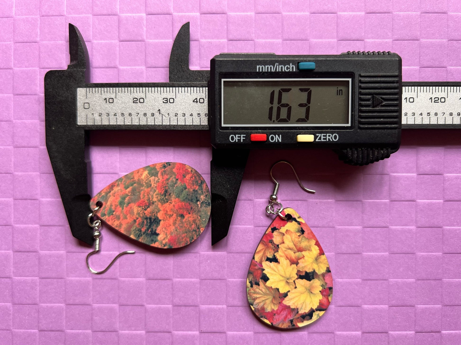 Fall Earrings: Fall Leaves, Autumn Colors, Maple Leaf, Sublimated, Best Gifts for Her/Him/Them