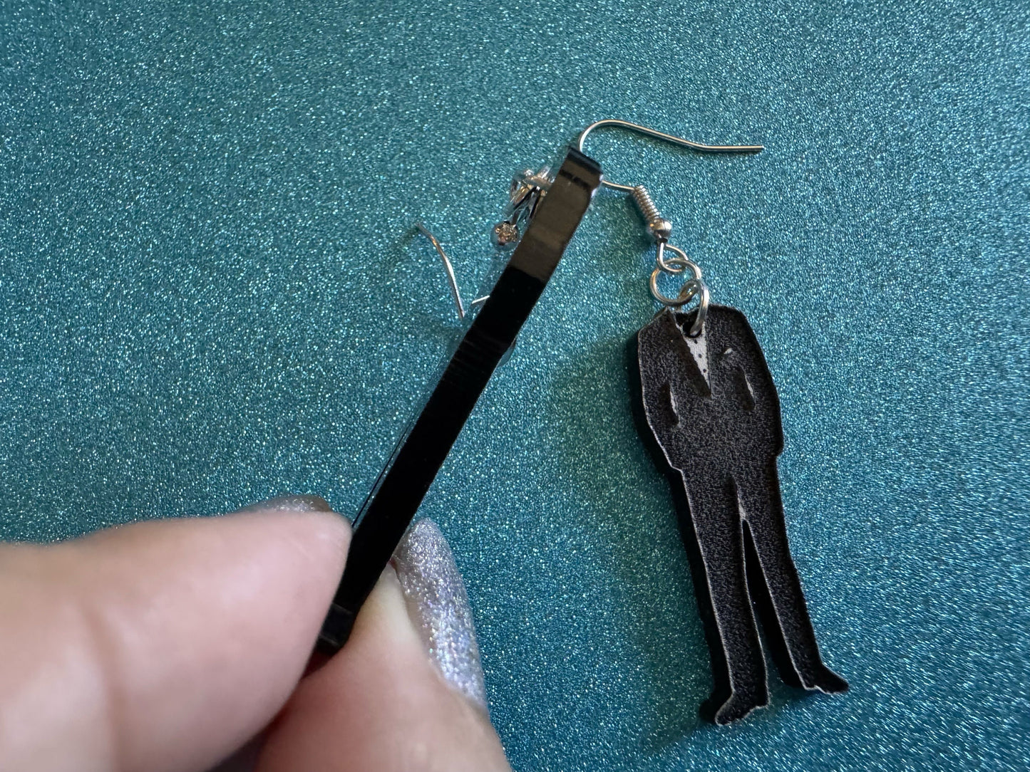 Fancy Suit Earrings: Laser Cut Acrylic Suit, Groom Gift, Formal Trousers, Pants, Bow Tie, Novelty, Gag Gift, Best Gifts for Her/Him/Them