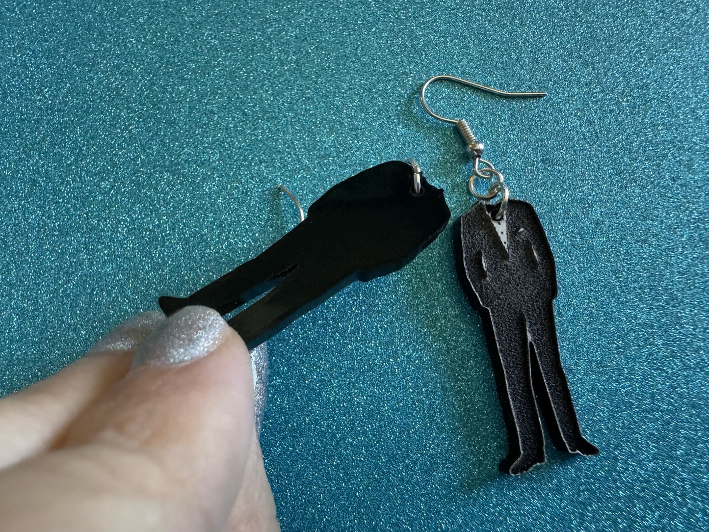 Fancy Suit Earrings: Laser Cut Acrylic Suit, Groom Gift, Formal Trousers, Pants, Bow Tie, Novelty, Gag Gift, Best Gifts for Her/Him/Them
