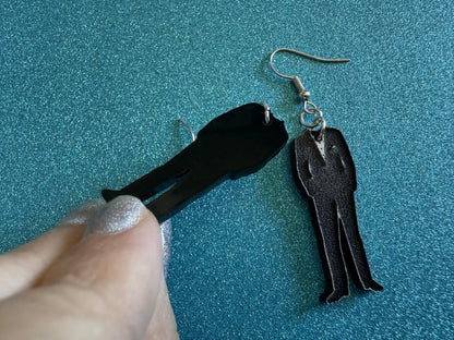 Fancy Suit Earrings: Laser Cut Acrylic Suit, Groom Gift, Formal Trousers, Pants, Bow Tie, Novelty, Gag Gift, Best Gifts for Her/Him/Them