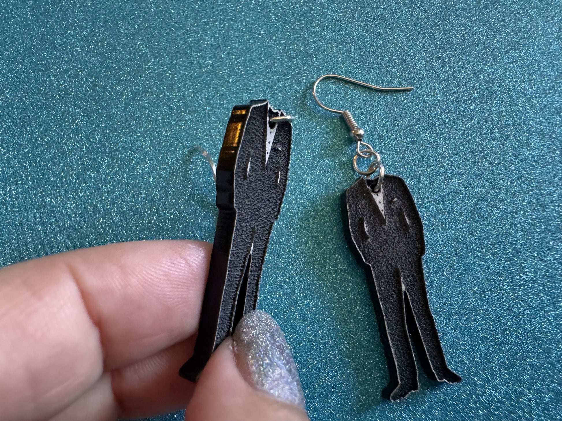 Fancy Suit Earrings: Laser Cut Acrylic Suit, Groom Gift, Formal Trousers, Pants, Bow Tie, Novelty, Gag Gift, Best Gifts for Her/Him/Them
