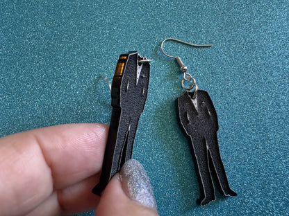 Fancy Suit Earrings: Laser Cut Acrylic Suit, Groom Gift, Formal Trousers, Pants, Bow Tie, Novelty, Gag Gift, Best Gifts for Her/Him/Them