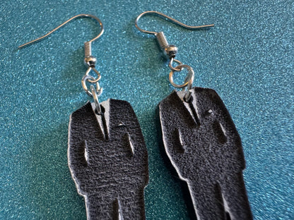 Fancy Suit Earrings: Laser Cut Acrylic Suit, Groom Gift, Formal Trousers, Pants, Suit & Tie, Novelty, Gag Gift, Best Gifts for Her/Him/Them