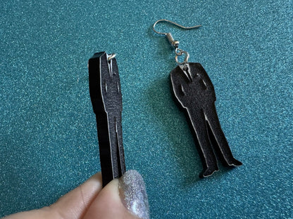 Fancy Suit Earrings: Laser Cut Acrylic Suit, Groom Gift, Formal Trousers, Pants, Suit & Tie, Novelty, Gag Gift, Best Gifts for Her/Him/Them