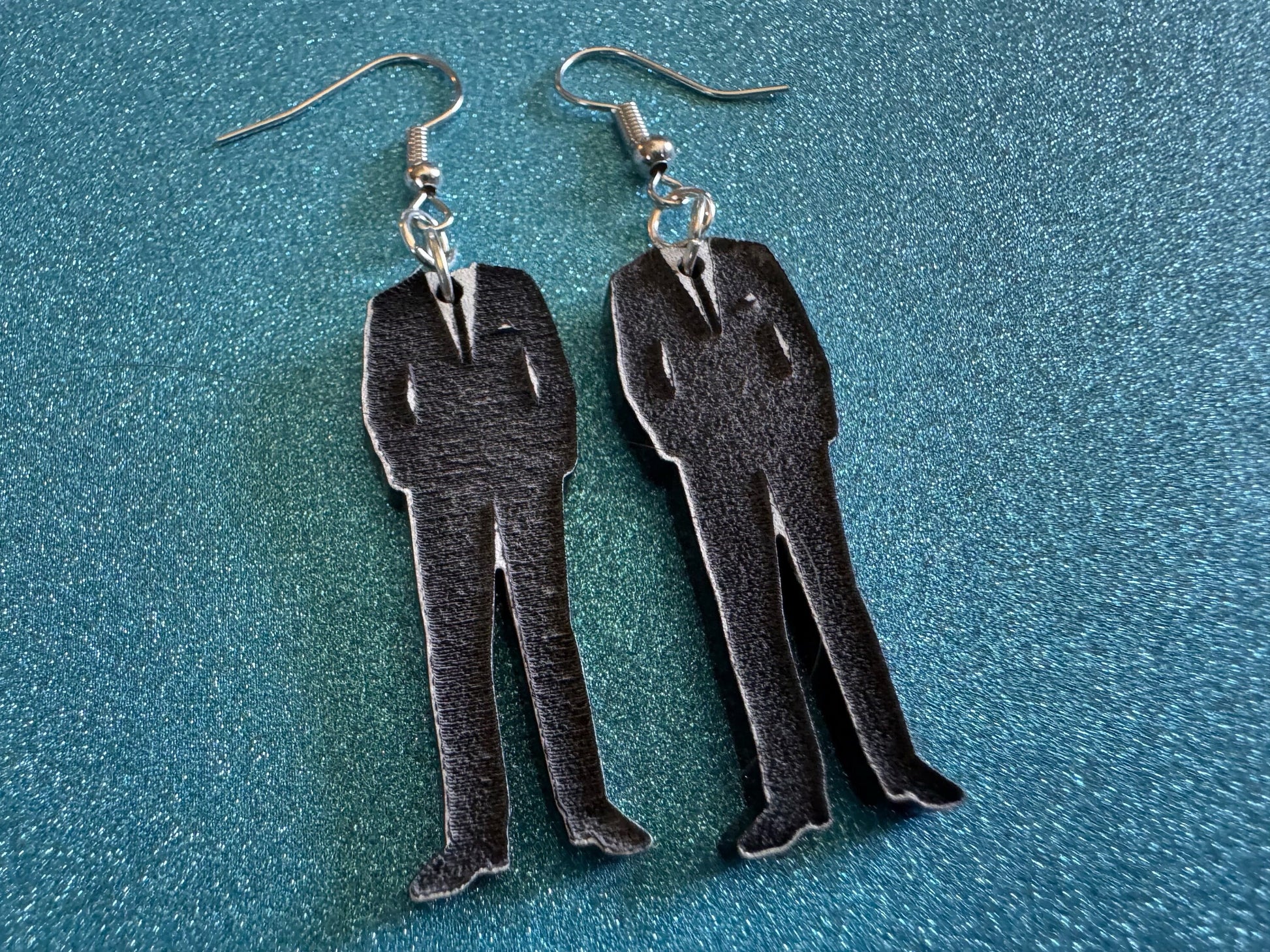 Fancy Suit Earrings: Laser Cut Acrylic Suit, Groom Gift, Formal Trousers, Pants, Suit & Tie, Novelty, Gag Gift, Best Gifts for Her/Him/Them