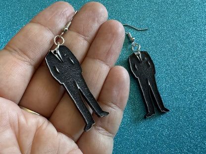 Fancy Suit Earrings: Laser Cut Acrylic Suit, Groom Gift, Formal Trousers, Pants, Suit & Tie, Novelty, Gag Gift, Best Gifts for Her/Him/Them