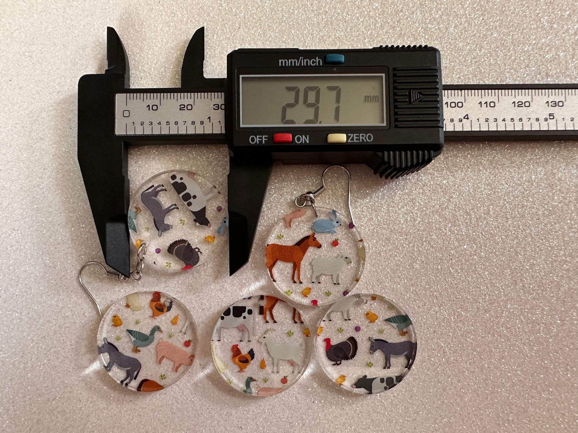 Farm Animal Earrings: Laser Cut Acrylic Animals, Cow, Donkey, Duck, Horse, Goats, Pig, Turkey, Chicken, Farmer, Best Gifts for Her/Him/Them