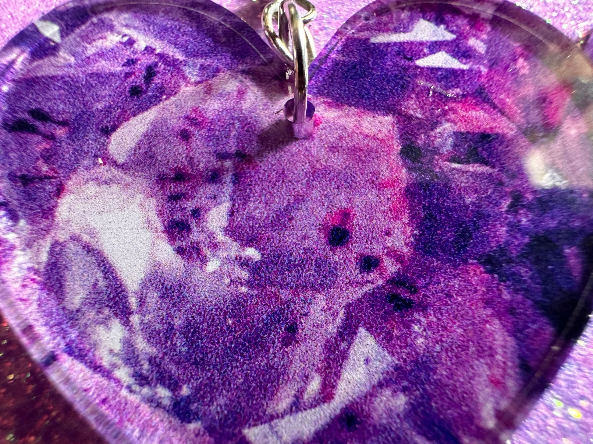 Faux Amethyst Earrings: Laser Cut Acrylic Purple Crystals (Imitation), Purple Earrings, Mother's Day Gift, Love, Best Gifts for Her/Him/Them