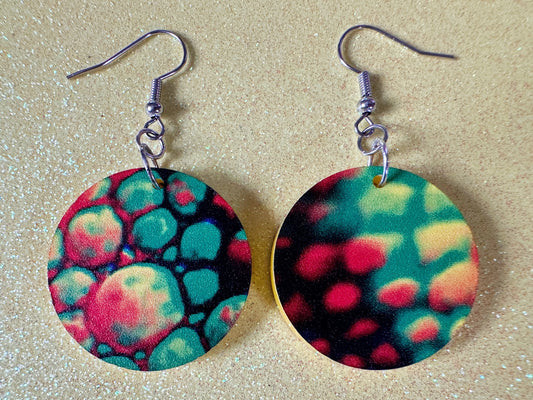 Faux Chameleon Earrings: Laser Cut Acrylic Chameleon Animal Print, Chameleons, Reptile, Zoo, Colorful, Tropical, Best Gifts for Her/Him/Them
