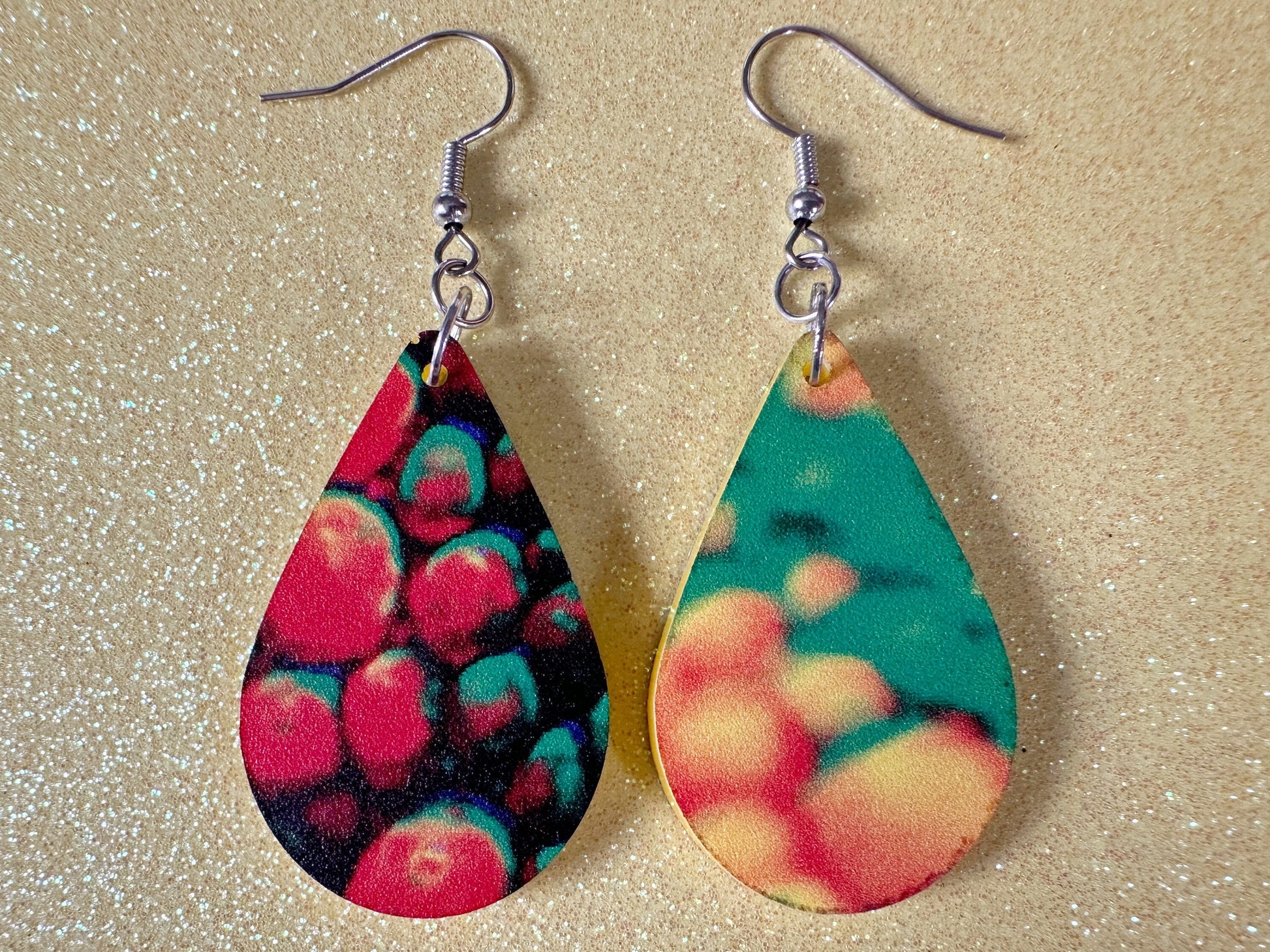 Faux Chameleon Earrings: Laser Cut Acrylic Chameleon Animal Print, Chameleons, Reptile, Zoo, Colorful, Tropical, Best Gifts for Her/Him/Them