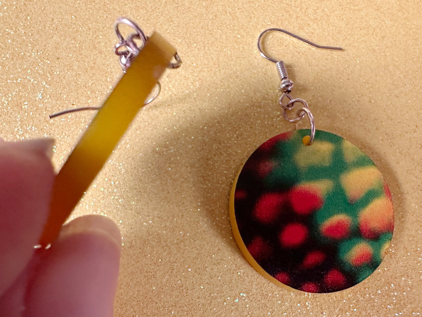 Faux Chameleon Earrings: Laser Cut Acrylic Chameleon Animal Print, Chameleons, Reptile, Zoo, Colorful, Tropical, Best Gifts for Her/Him/Them