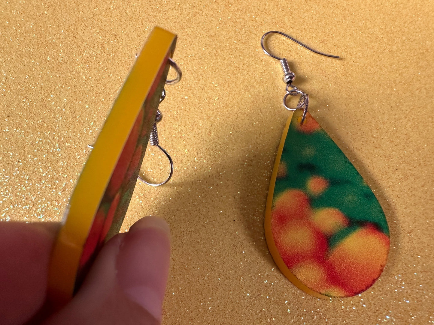 Faux Chameleon Earrings: Laser Cut Acrylic Chameleon Animal Print, Chameleons, Reptile, Zoo, Colorful, Tropical, Best Gifts for Her/Him/Them
