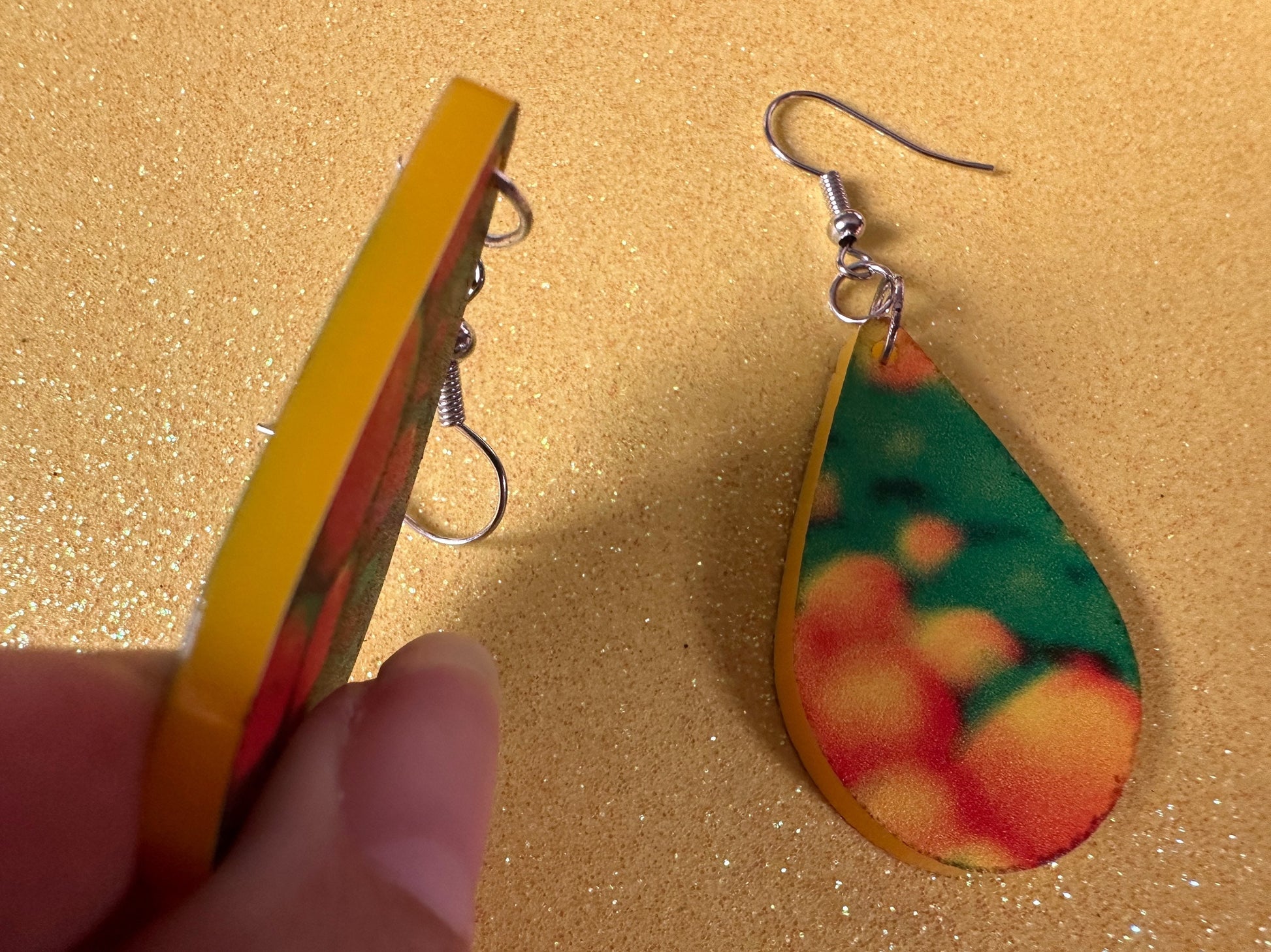 Faux Chameleon Earrings: Laser Cut Acrylic Chameleon Animal Print, Chameleons, Reptile, Zoo, Colorful, Tropical, Best Gifts for Her/Him/Them