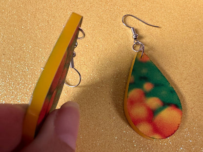 Faux Chameleon Earrings: Laser Cut Acrylic Chameleon Animal Print, Chameleons, Reptile, Zoo, Colorful, Tropical, Best Gifts for Her/Him/Them