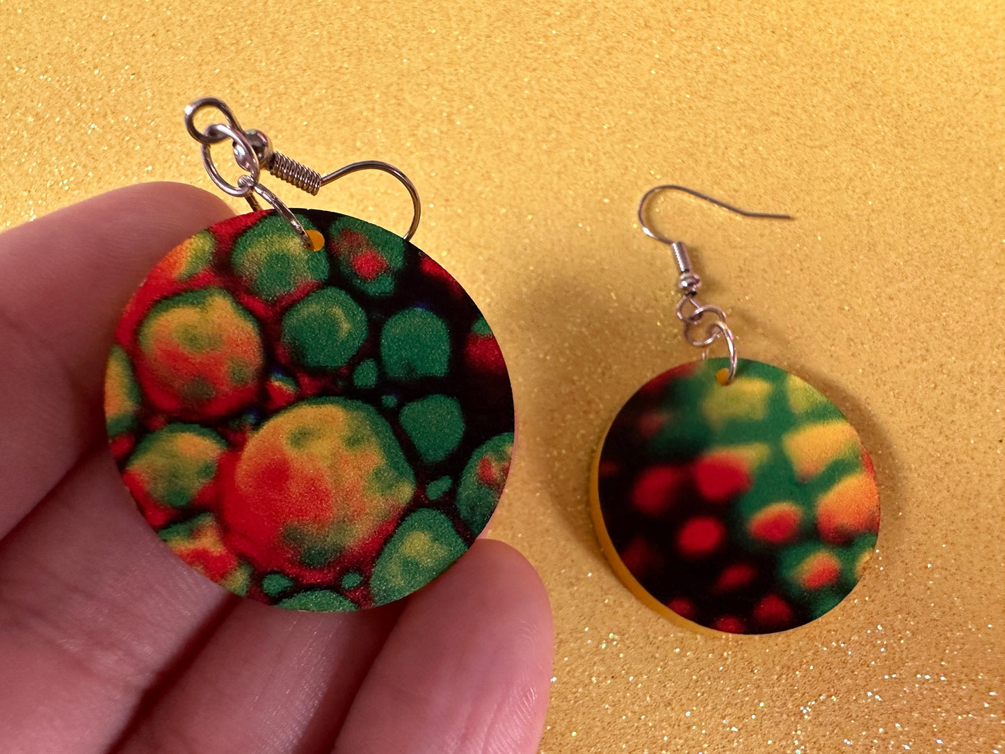 Faux Chameleon Earrings: Laser Cut Acrylic Chameleon Animal Print, Chameleons, Reptile, Zoo, Colorful, Tropical, Best Gifts for Her/Him/Them