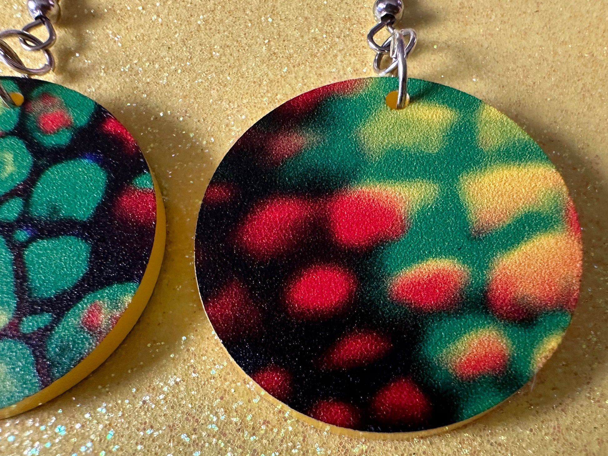 Faux Chameleon Earrings: Laser Cut Acrylic Chameleon Animal Print, Chameleons, Reptile, Zoo, Colorful, Tropical, Best Gifts for Her/Him/Them