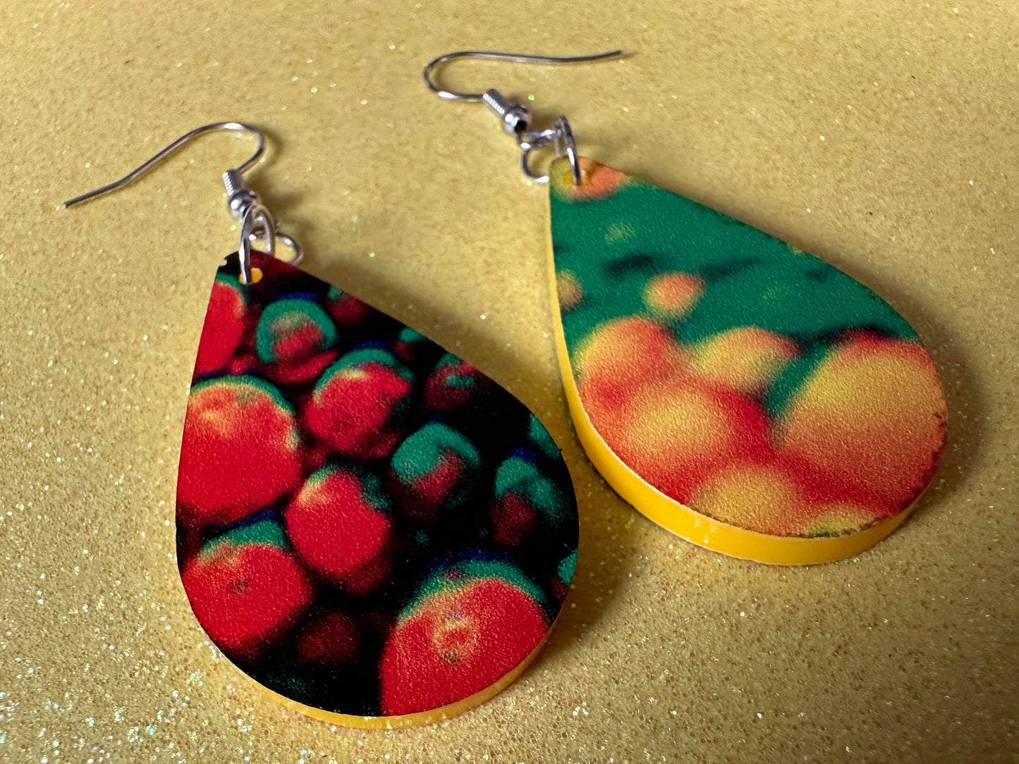 Faux Chameleon Earrings: Laser Cut Acrylic Chameleon Animal Print, Chameleons, Reptile, Zoo, Colorful, Tropical, Best Gifts for Her/Him/Them