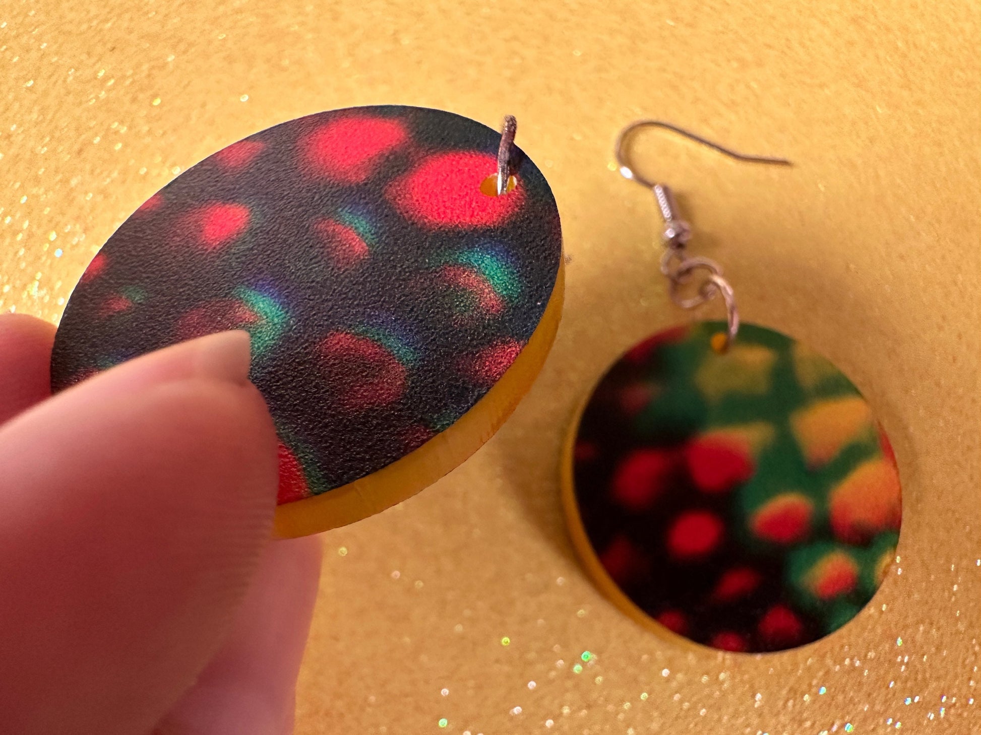 Faux Chameleon Earrings: Laser Cut Acrylic Chameleon Animal Print, Chameleons, Reptile, Zoo, Colorful, Tropical, Best Gifts for Her/Him/Them