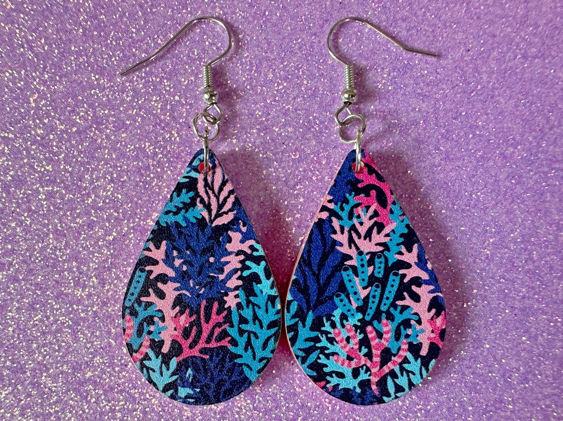 Faux Coral Earrings: Laser Cut Acrylic Coral Reef, Ocean, Diving, Tropical, Underwater, Aquarium, Marine, Best Gifts for Her/Him/Them