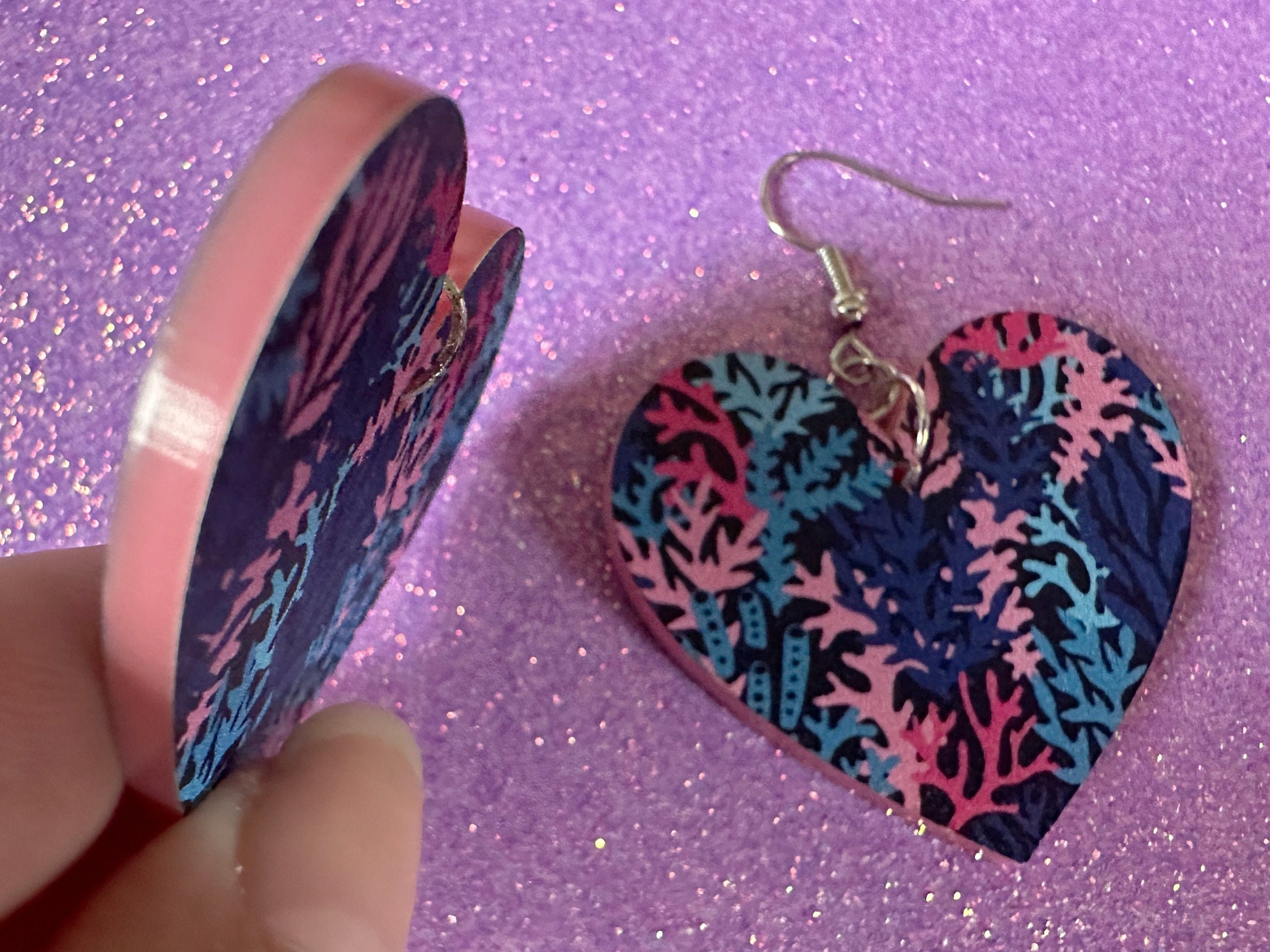 Faux Coral Earrings: Laser Cut Acrylic Coral Reef, Ocean, Diving, Tropical, Underwater, Aquarium, Marine, Best Gifts for Her/Him/Them