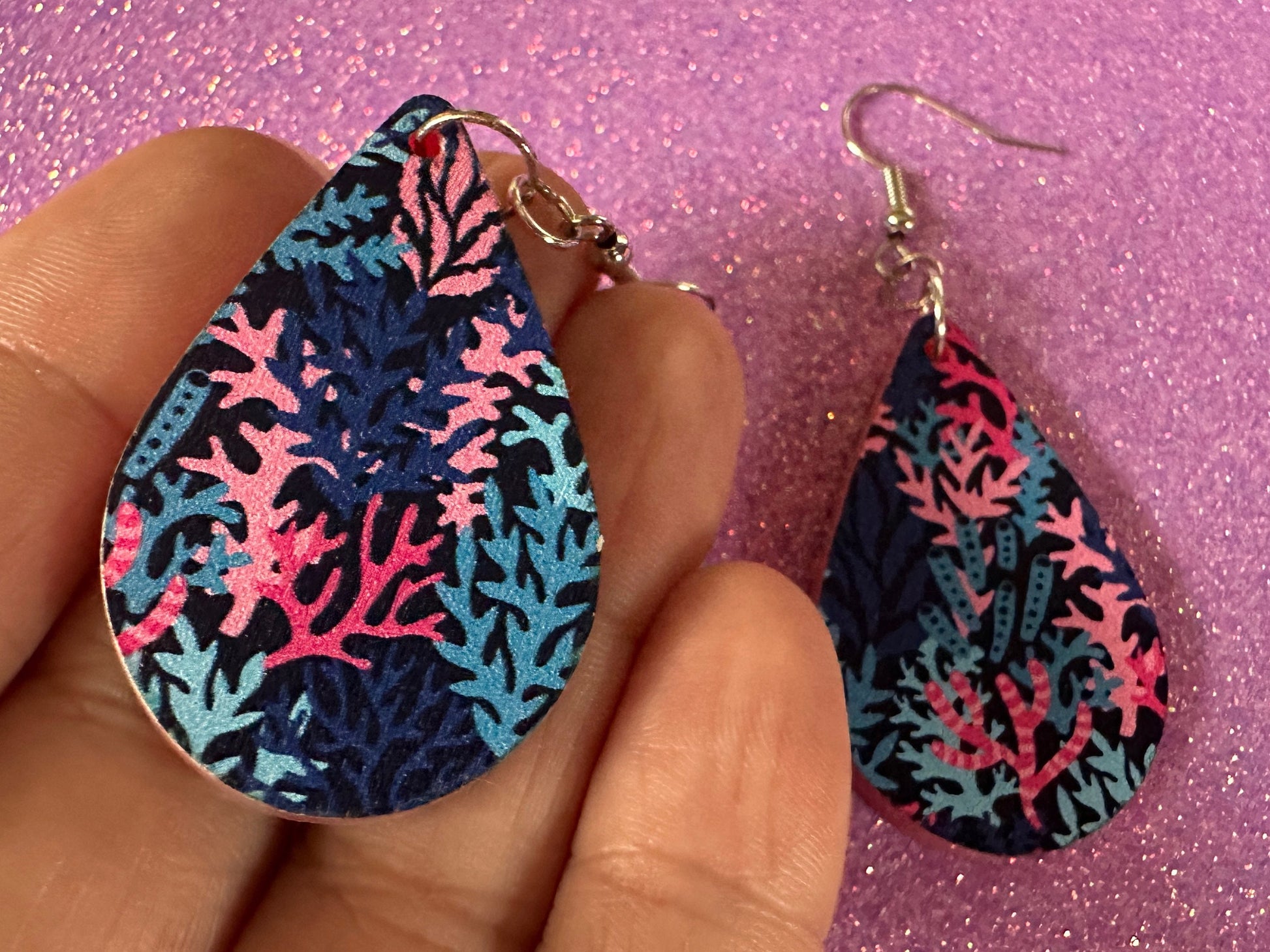 Faux Coral Earrings: Laser Cut Acrylic Coral Reef, Ocean, Diving, Tropical, Underwater, Aquarium, Marine, Best Gifts for Her/Him/Them
