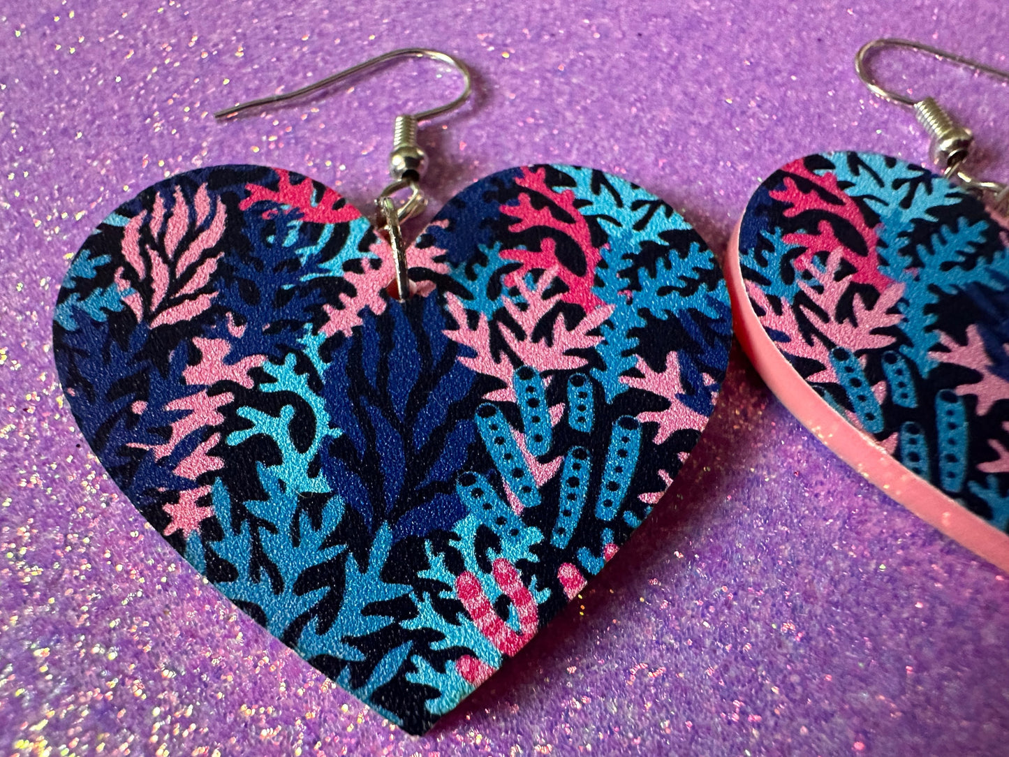 Faux Coral Earrings: Laser Cut Acrylic Coral Reef, Ocean, Diving, Tropical, Underwater, Aquarium, Marine, Best Gifts for Her/Him/Them